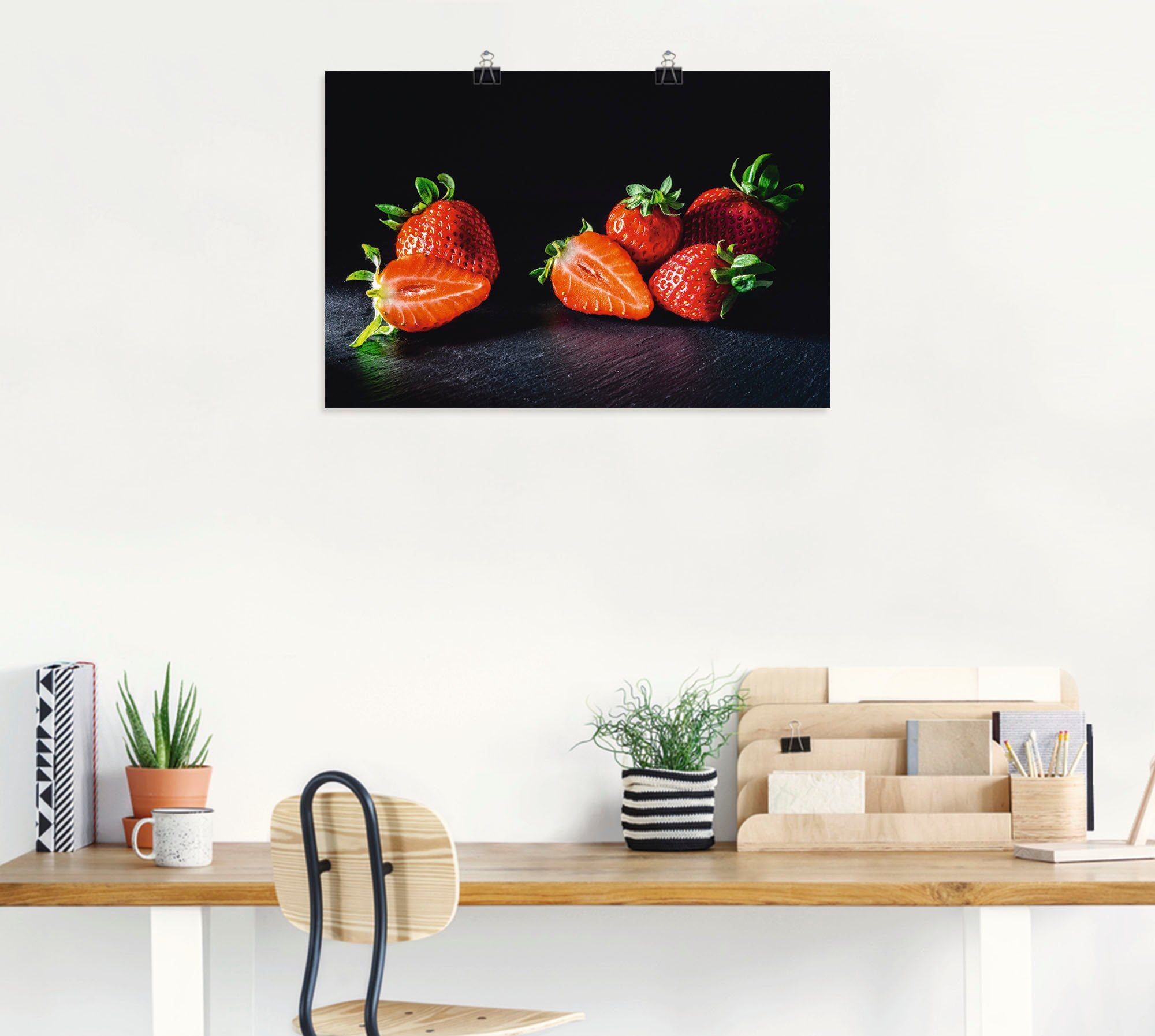 Poster St), und Erdbeeren, Wandaufkleber süß Wandbild Bilder als fruchtig, Artland Alubild, Leinwandbild, oder (1 Größen versch. in Obst