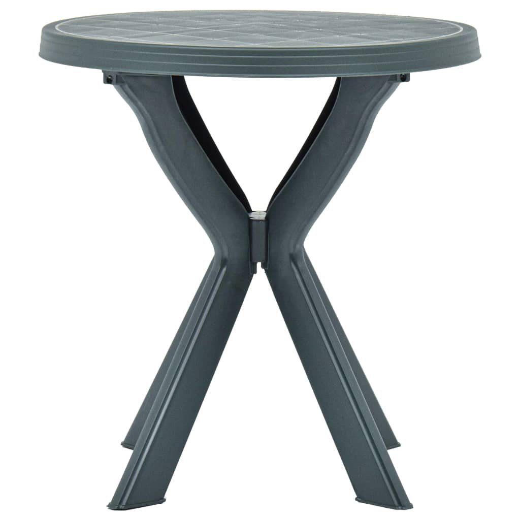 furnicato Gartentisch Kunststoff Grün 70 x 72 cm (1-St), Witterungsbeständiger Outdoor-Tisch, pflegeleicht und montagefrei