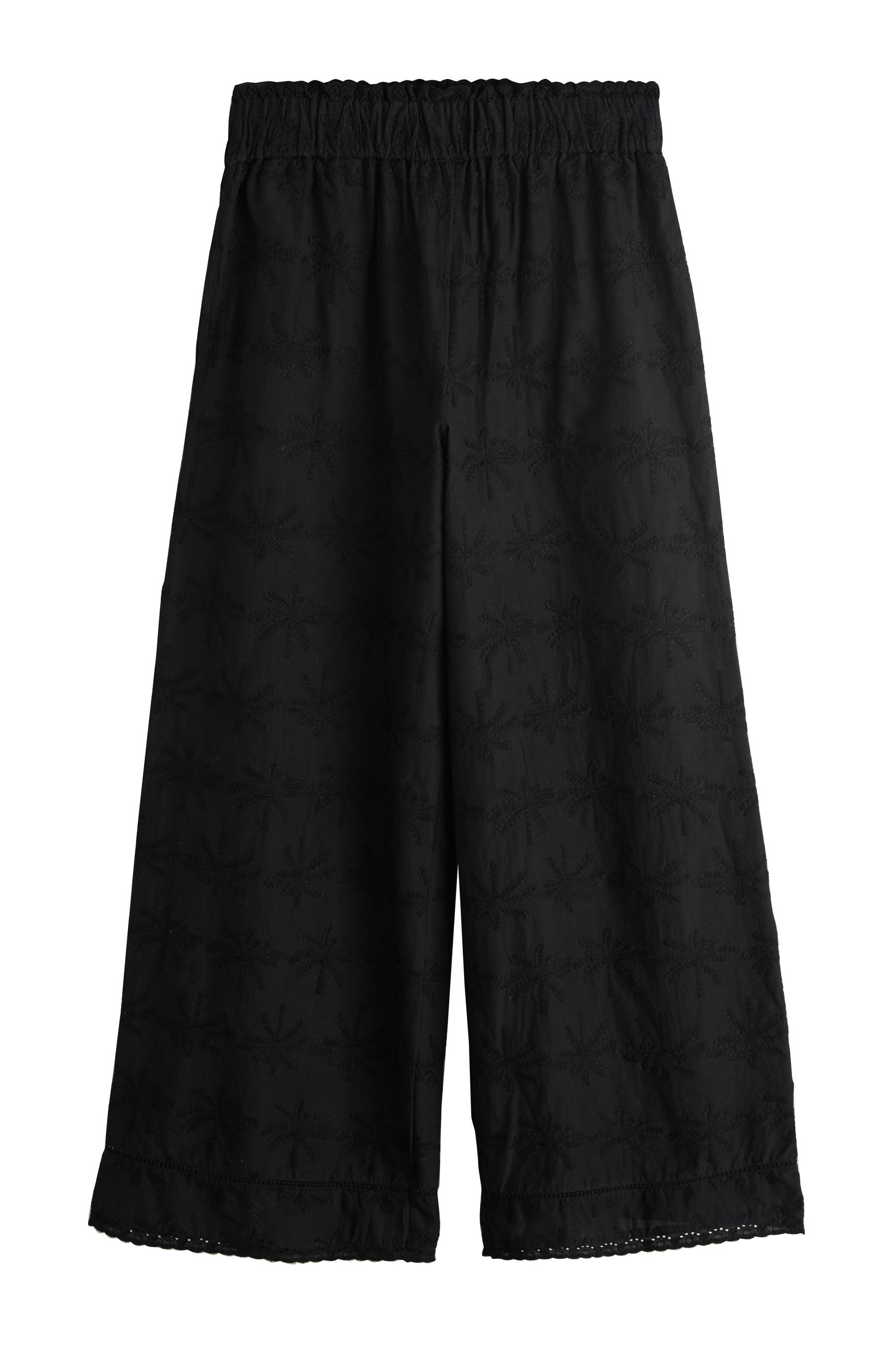 Palazzohose Bestickte Hose mit weitem Bein