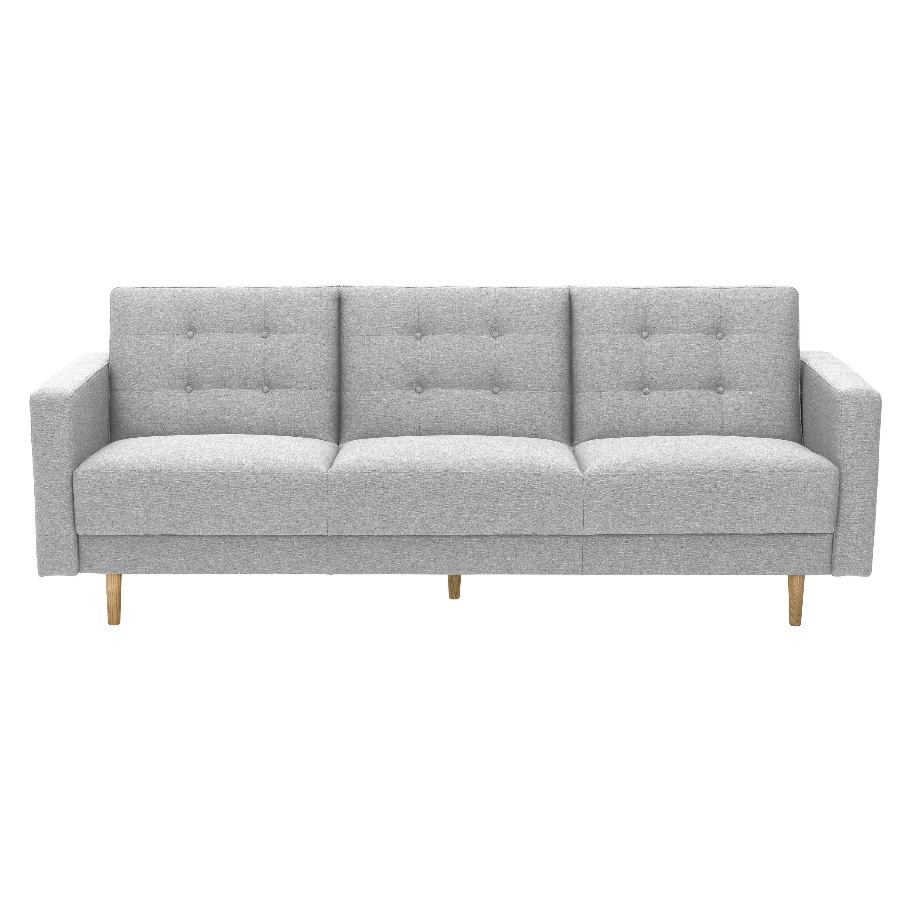 Bettfunktion hellgrau 3-Sitzer Sofa mit Jasmin, Winzer® Max Sofa