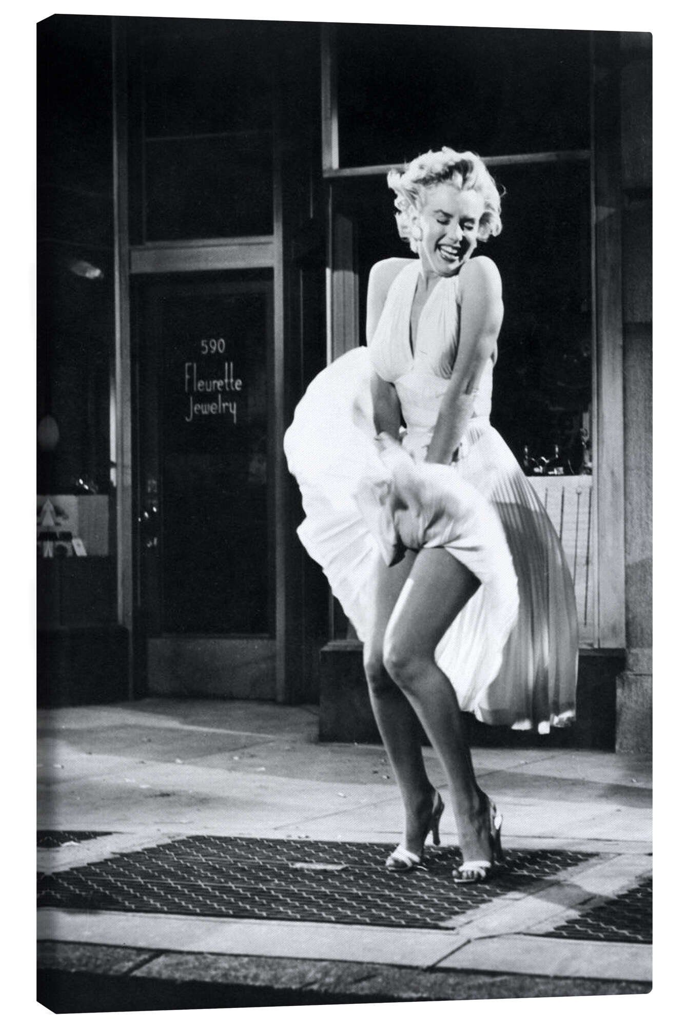 Posterlounge Wandbild Marilyn - The Seven Year Itch iconic pose, Celebrity Collection, erhältlich als Poster, Leinwandbild, Wandsticker oder Acrylglasbild