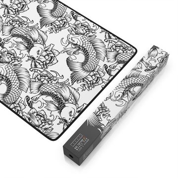 Titanwolf Gaming Mauspad XXXL Speed Mousepad 1200 x 600 x 3 mm, große Schreibtischauflage, rutschfest, abwaschbar, Geschwindigkeit & Präzision, Koi Tattoo 2