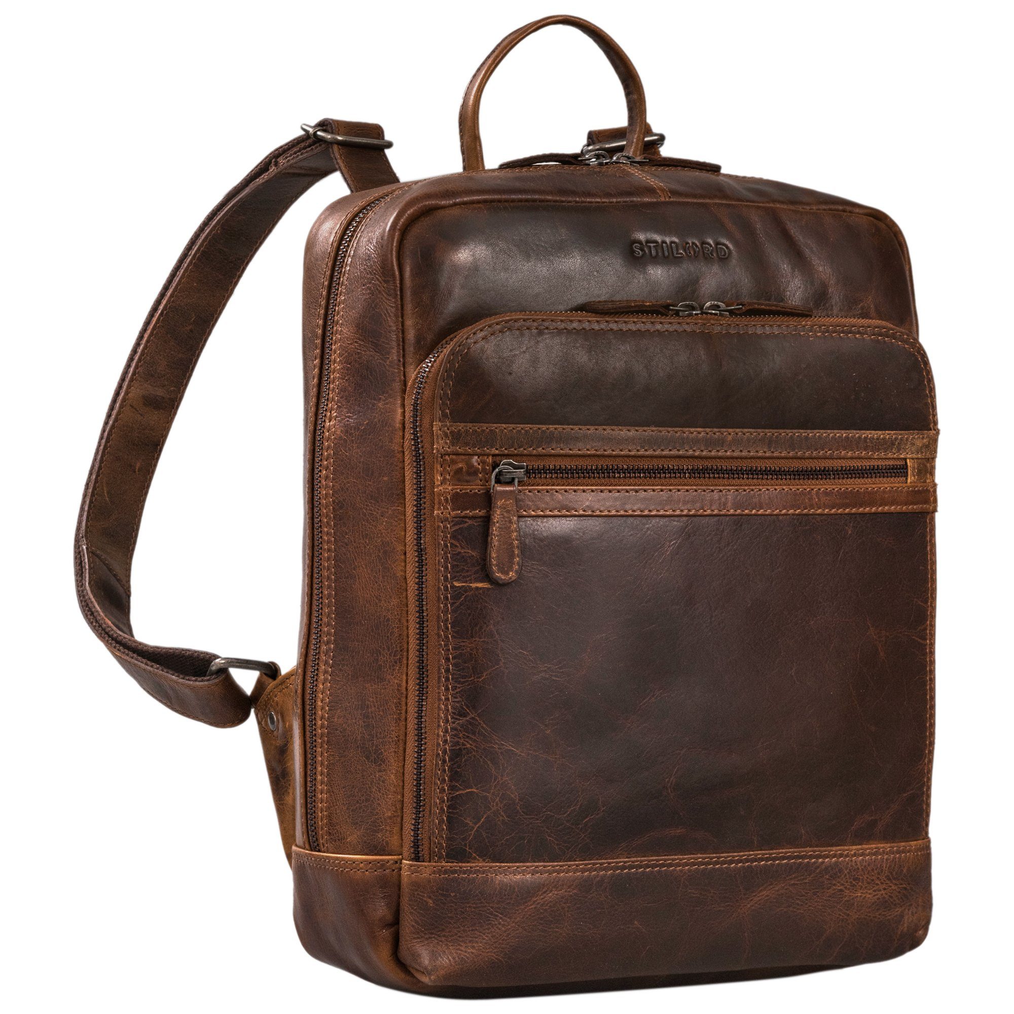 STILORD Notebookrucksack "Sebastian" Business Rucksack Leder