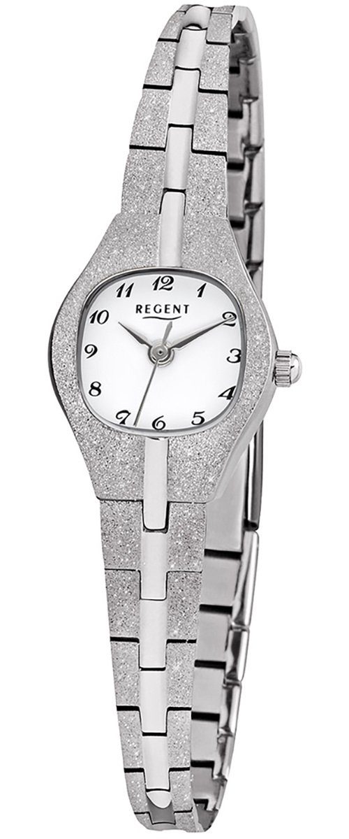 klein Uhr (ca. F-626 Regent Damen eckig, Quarz, Regent 23mm), Quarzuhr Armbanduhr Metall Metallarmband Damen