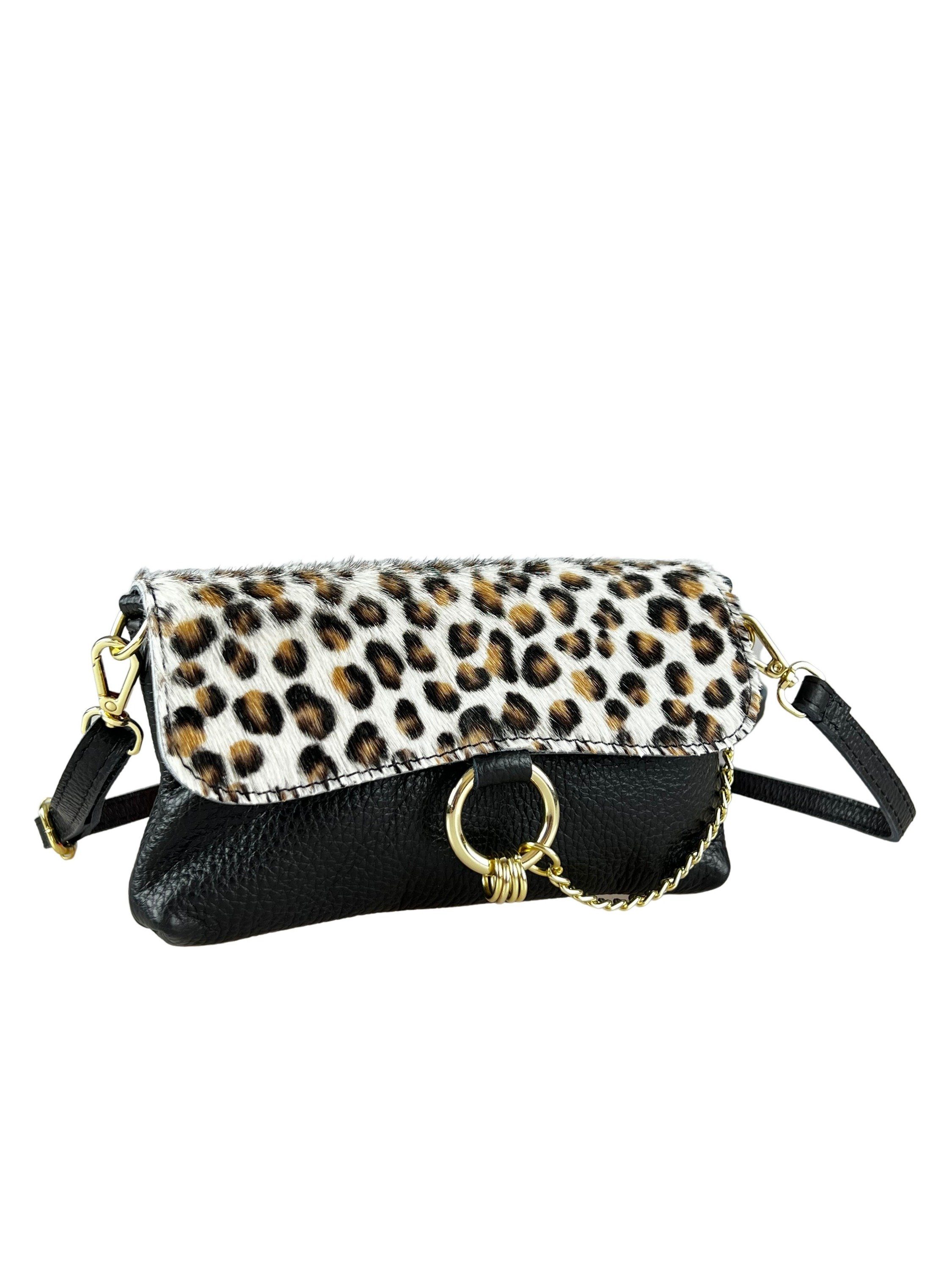 COLLEZIONE ALESSANDRO Umhängetasche Mini-Leo, aus Leder mit Kuhfell