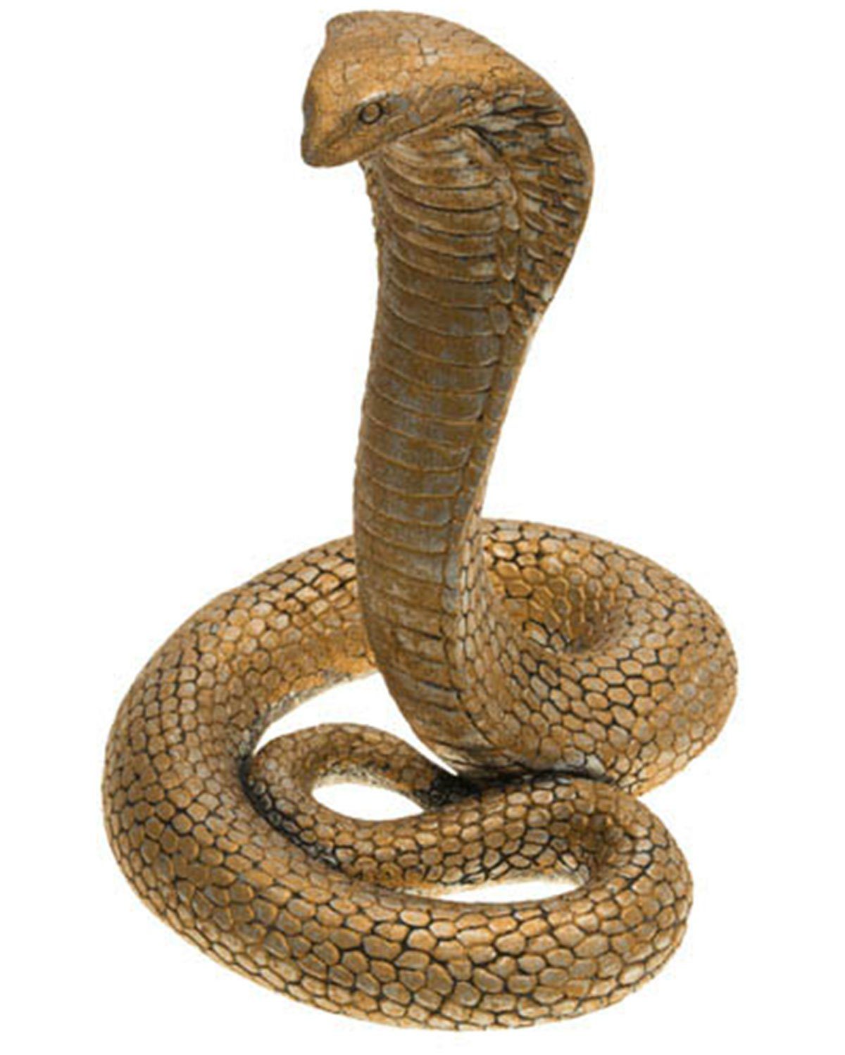 CHAKS Dekoobjekt Dekoration Schlange 'Goldene Kobra' - 21 cm