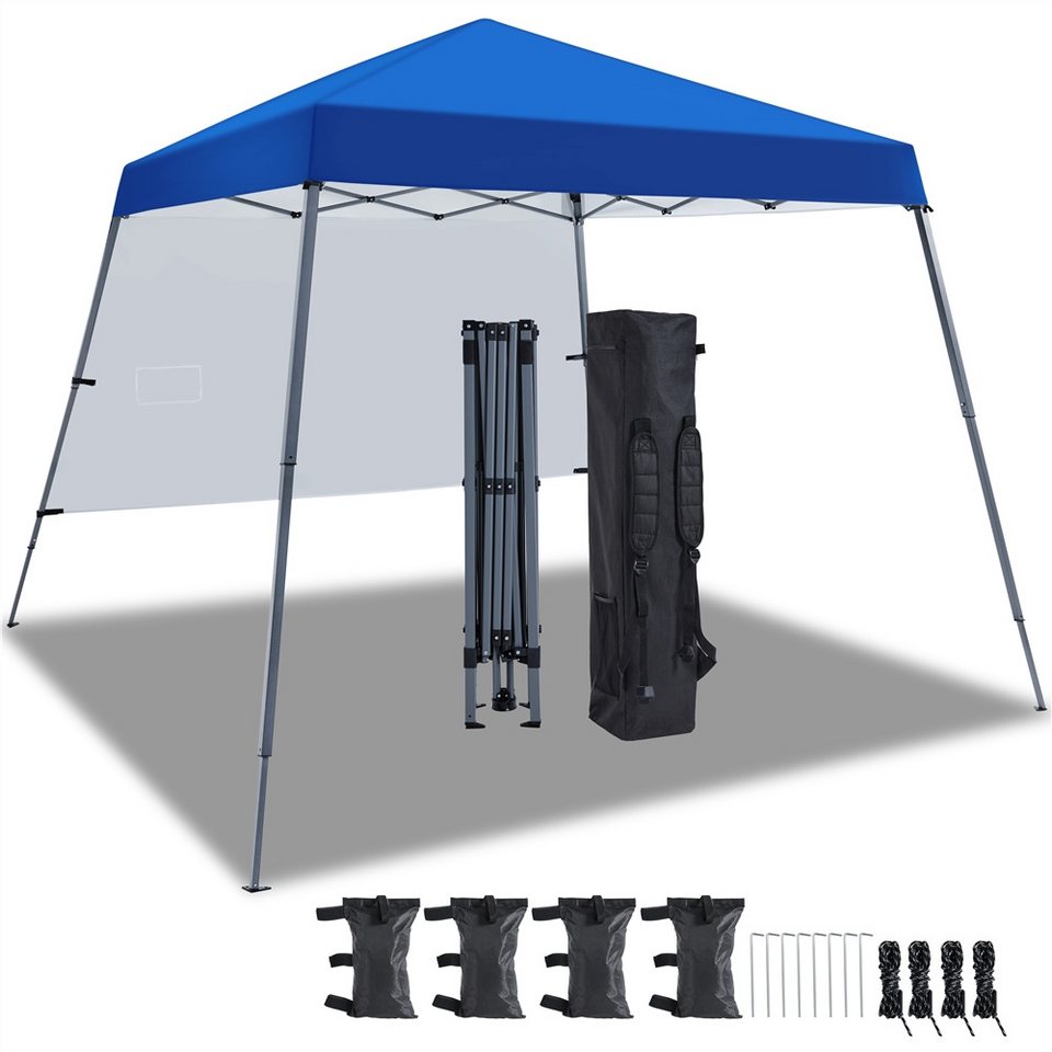 Yaheetech Faltpavillon »Pop Up Pavillon mit Tragetasche & 1 Seitenwand«, mit 1 Seitenteilen, Gartenzelt Wasserdicht, UV-Schutz 50+, für Camping,…