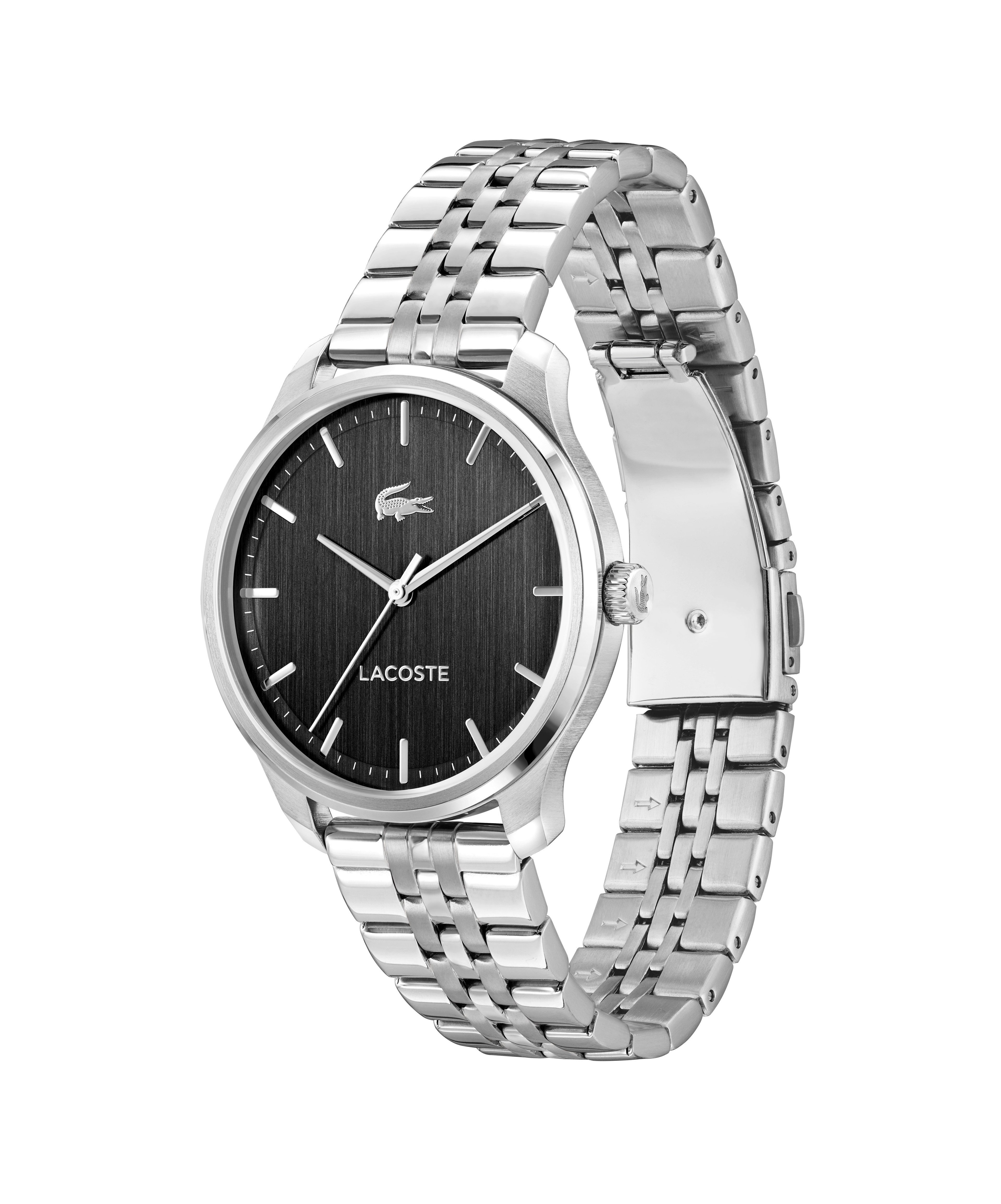 Lacoste Quarzuhr Lisbon 2011509, Armbanduhr, Herrenuhr, Edelstahlarmband, analog