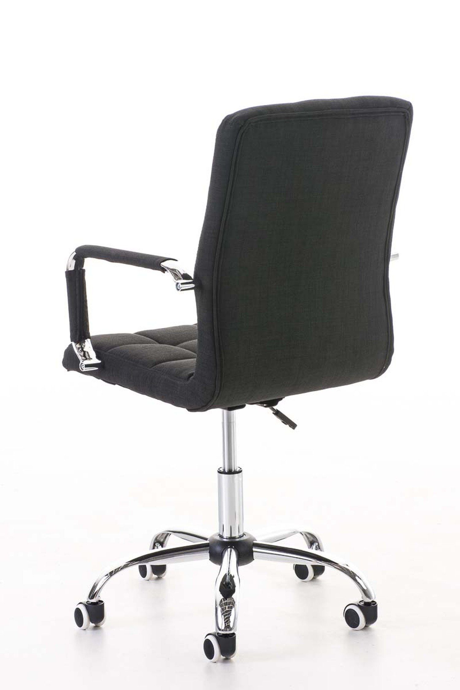 360° V2 Bürostuhl und Drehstuhl, Sitzfläche: Gestell: bequemer - Rückenlehne drehbar (Schreibtischstuhl, mit Bürostuhl chrom Metall Chefsessel, - XXL), Deal höhenverstellbar Stoff TPFLiving schwarz