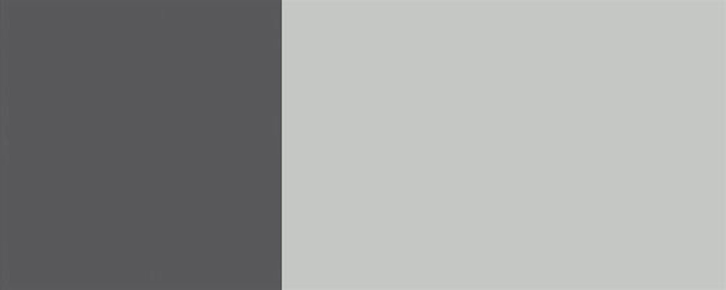 Schubladen Feldmann-Wohnen Korpusfarbe wählbar Front- Hochglanz Napoli 90cm mit Unterschrank lichtgrau & RAL 7035 (Vollauszug) (Napoli) 3