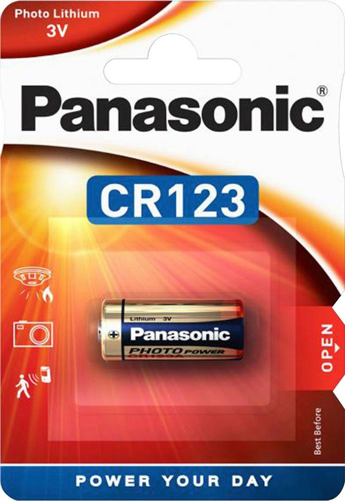 CR123 V, - Batterie, 1 Cylindrical (3 VARTA St) Panasonic Stck 1 Lithium
