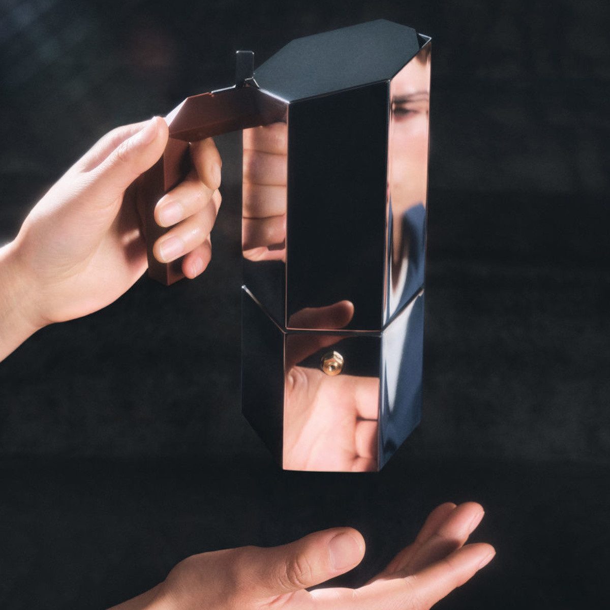 Alessi Espressokocher, 0.30l Kaffeekanne, Für alle Herdarten inkl. Induktion, mit Reduktionsfilter für 3 Tassen