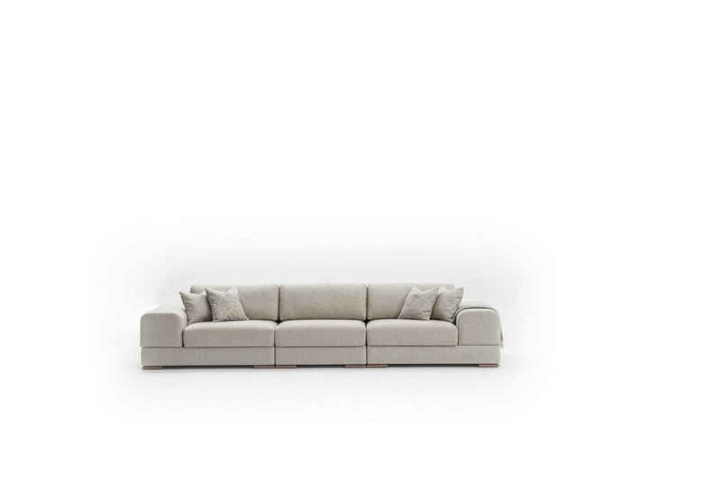 JVmoebel Big-Sofa Grau Gemütliche Sofa Big Couchen Weiche Sitz Möbel 350cm Stoff, Made in Europe