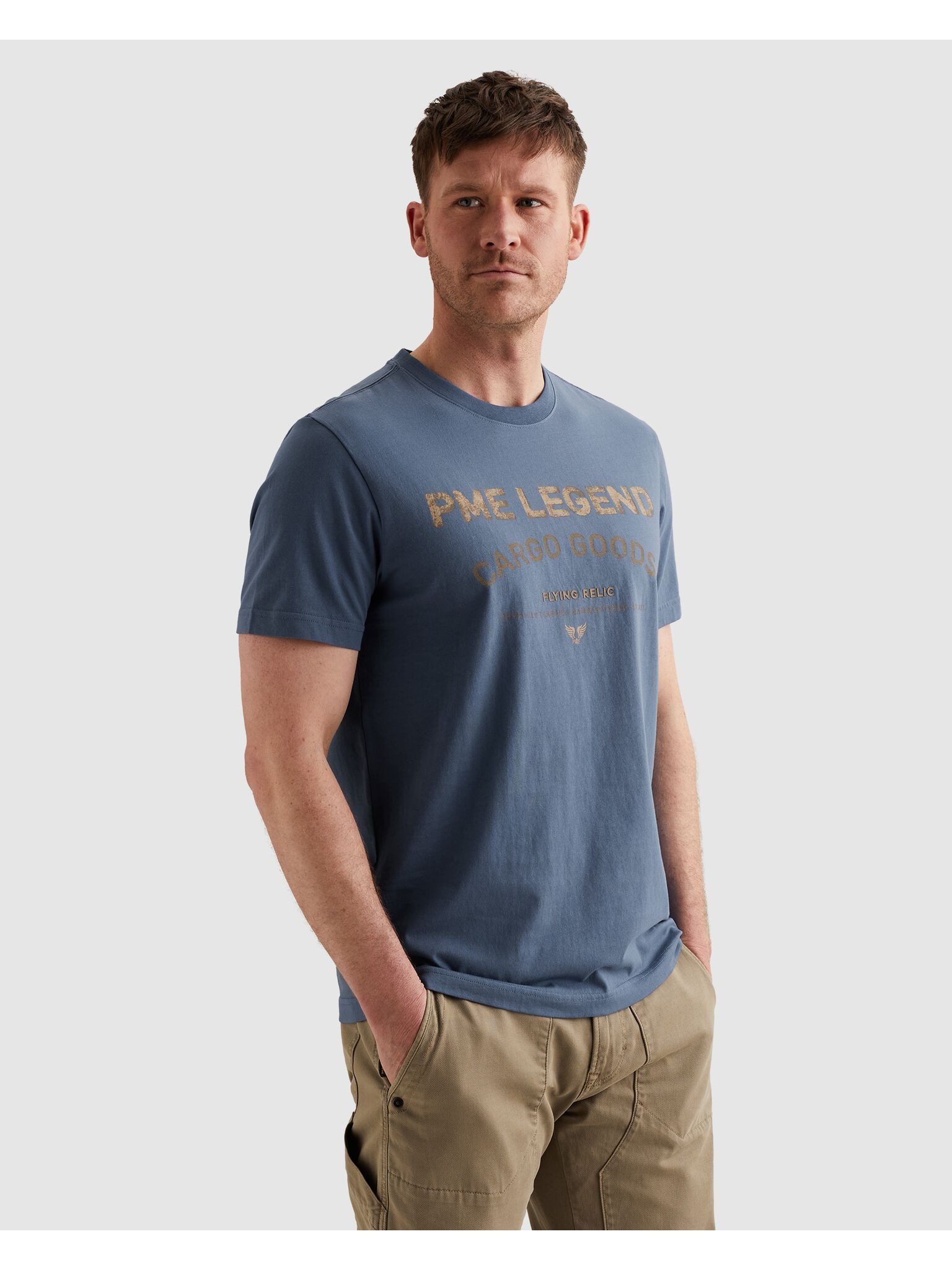 PME LEGEND T-Shirt Short sleeve r-neck single jersey graphic mit Logo Print
