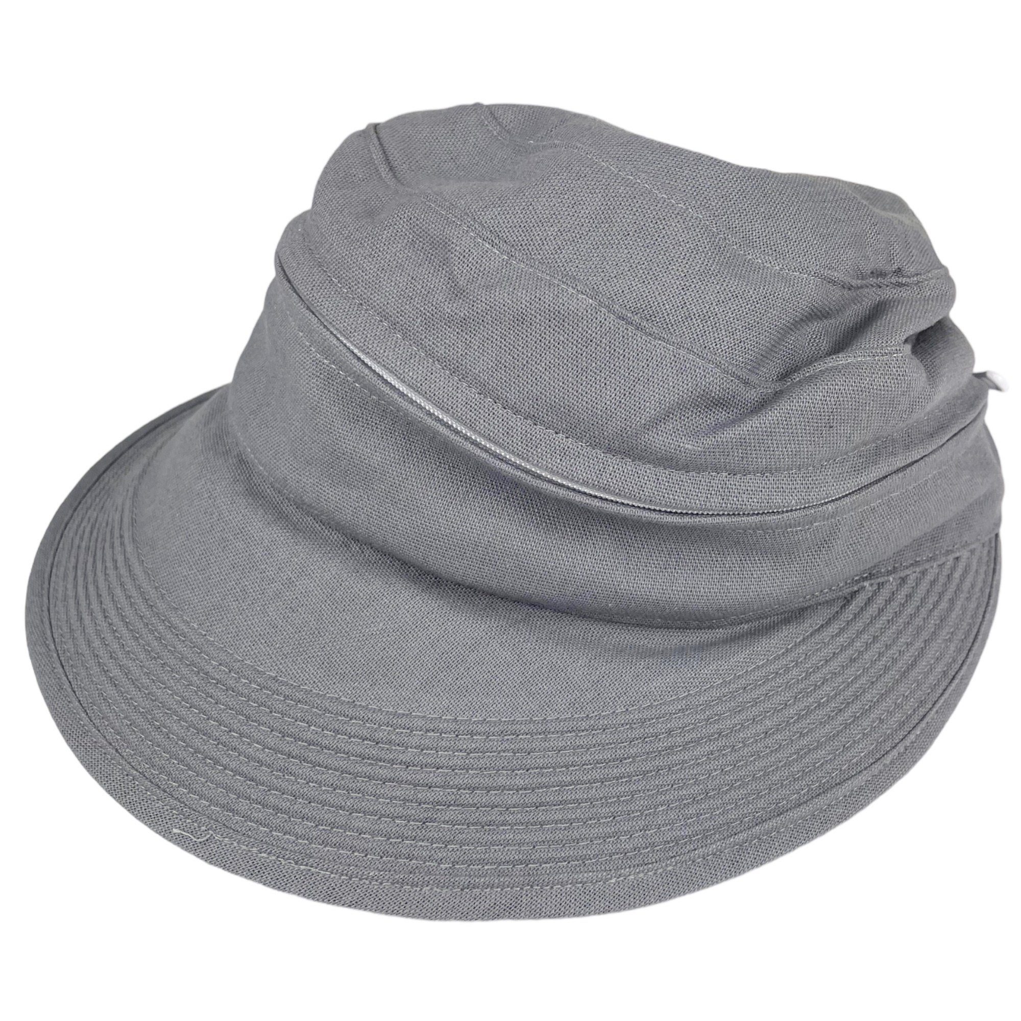 Taschen4life Sonnenhut Visor Cap 2in1 Sonnencap Basecap & Sonnenschutz in Einem, unisex, aus Leinen