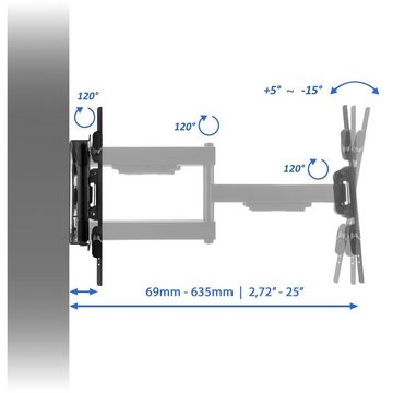 deleyCON deleyCON Universal TV Wandhalterung bis 75" Zoll - Neigbar/Schwenkbar TV-Wandhalterung