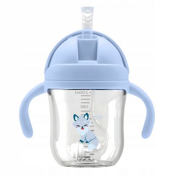 Festivalartikel Babyflasche NEU: EVI Sippy Cup 220ml Trinklernbecher mit Strohhalm, BPA-frei