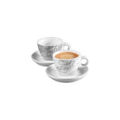 Ritzenhoff & Breker Espressotasse Cornello Espresso-Geschirr 4er Set, Porzellan