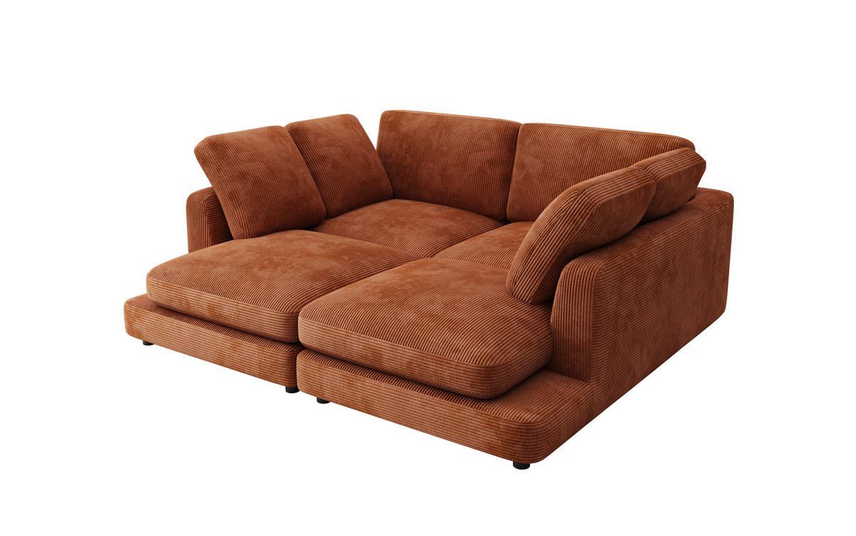 Luxusbetten24 Loungesofa Designer Lounge-Sofa Thalessa in Cord, inklusive weichen Kissen