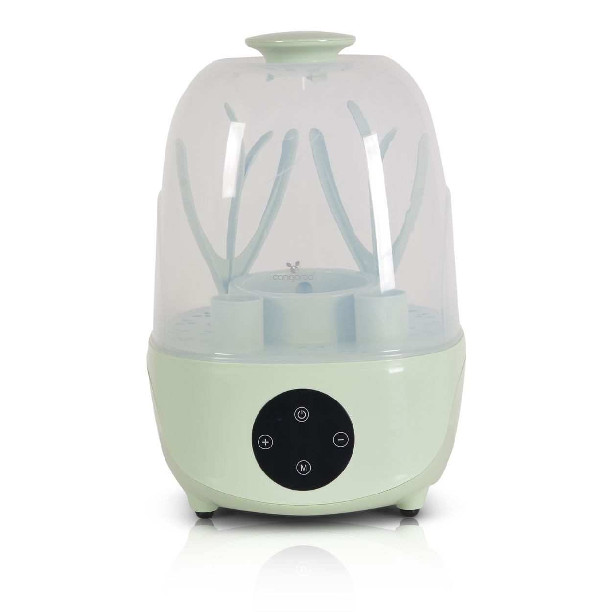 Cangaroo Dampfsterilisator Sterilisator Verde 4 in 1, Flaschenwärmer, für 6 Flaschen, Dampfgarer