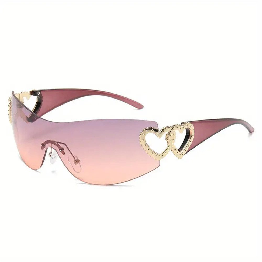 RefinedFlare Sonnenbrille Umlaufende, stilvolle, einteilige Sonnenbrille mit Farbverlauf Vielseitig für verschiedene Anlässe und Fashionistas.