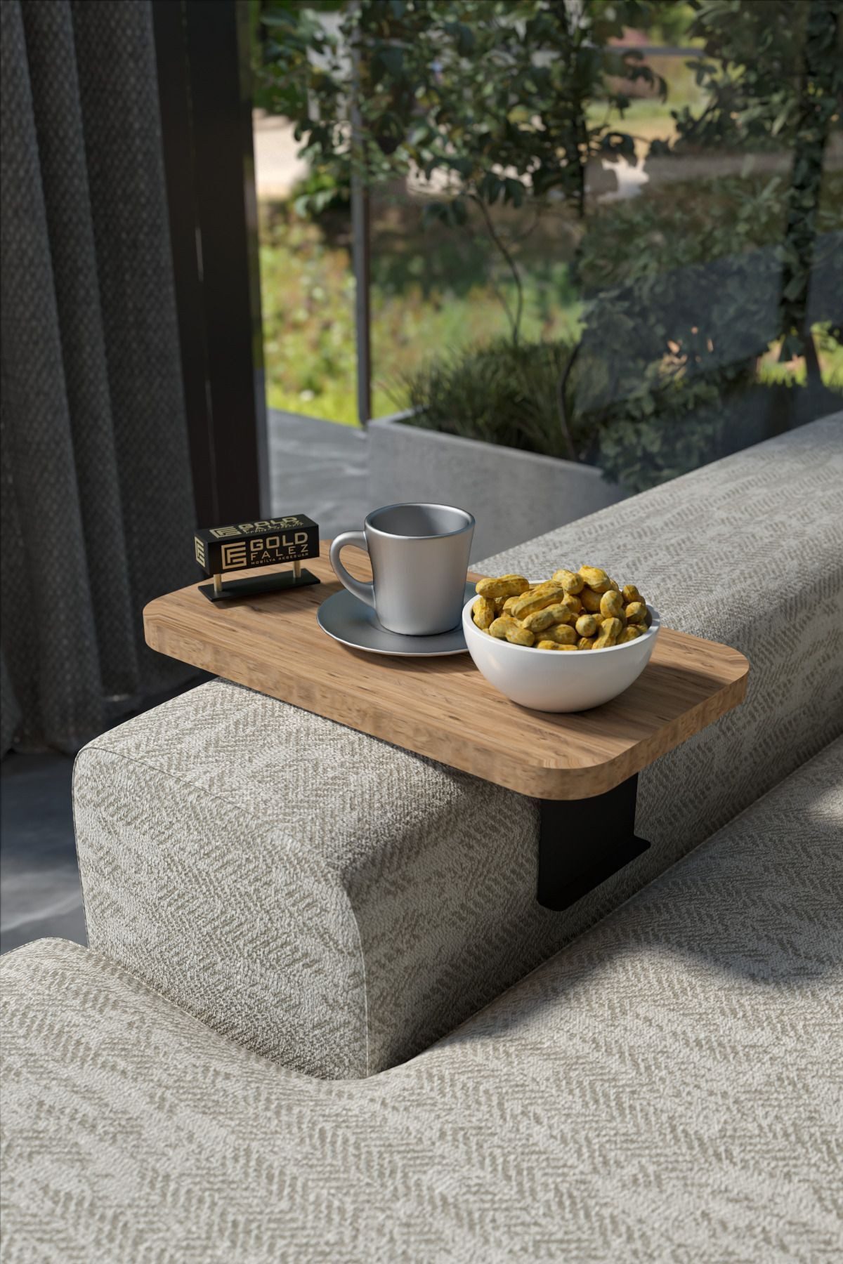 en.casa Beistelltisch, für Sofa-Armlehnen 10–30 cm, verstellbar 89322067 günstig online kaufen