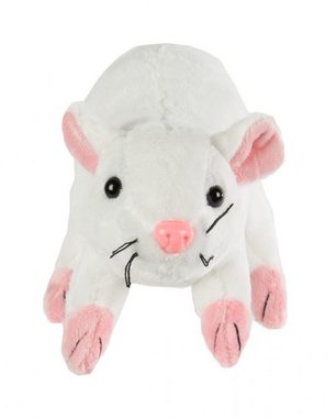 Horror-Shop Plüschfigur Kuscheltier Ratte 19cm weiß als süße Geschenkidee