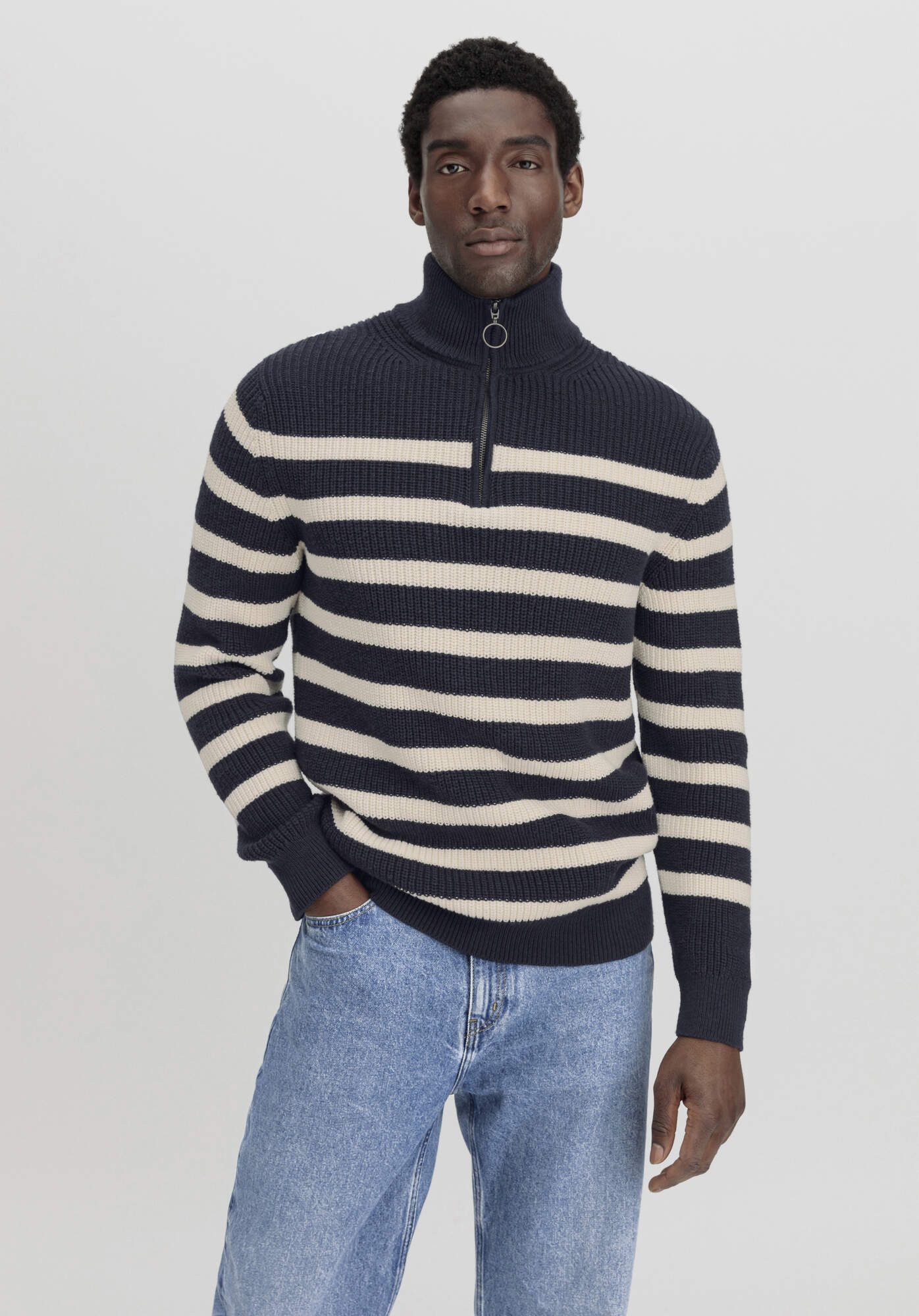 Hessnatur Strickpullover aus reiner Bio-Baumwolle (1-tlg)