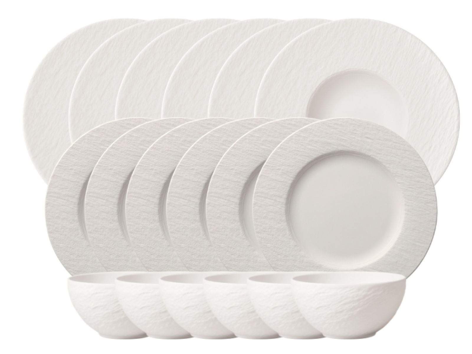 Geschirr-Set Manufacture Rock blanc Starterset 18tlg
