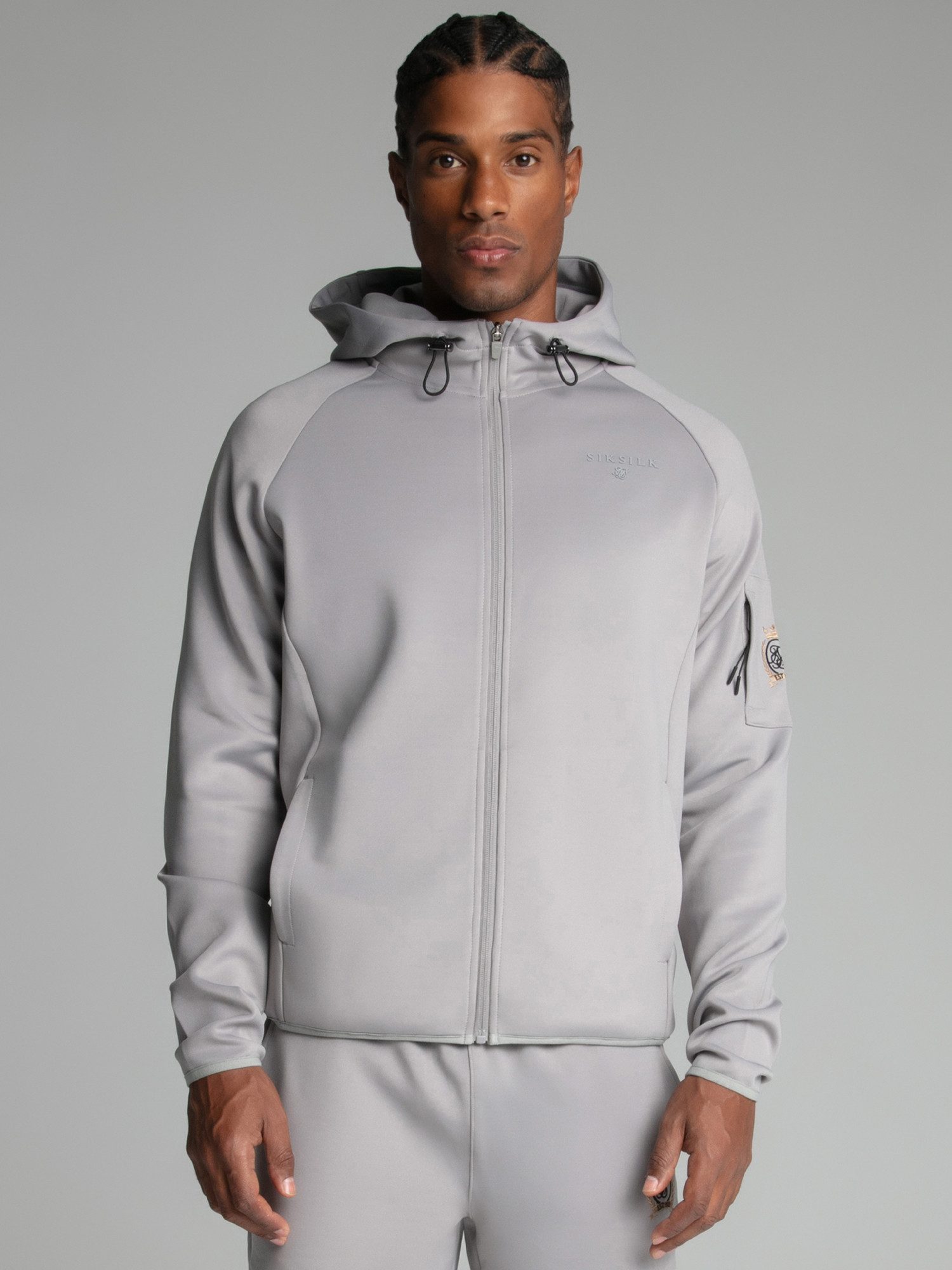 Siksilk Hoodie SikSilk Herren Grauer Full günstig online kaufen