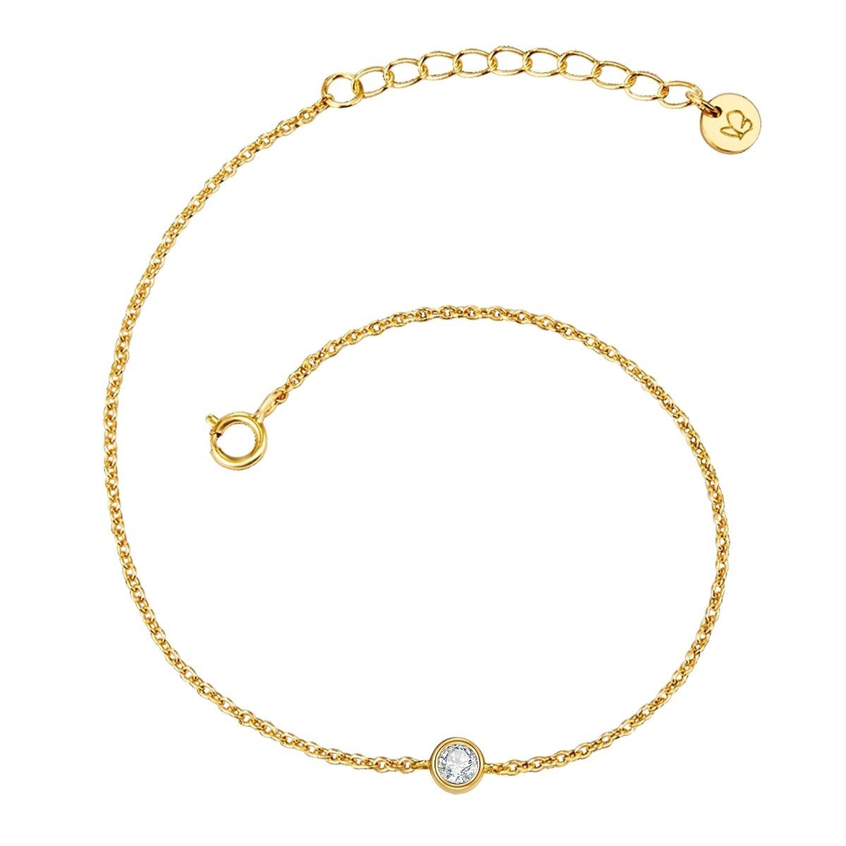 Glanzstücke München Silberarmband gelbgold, mit Topas günstig online kaufen