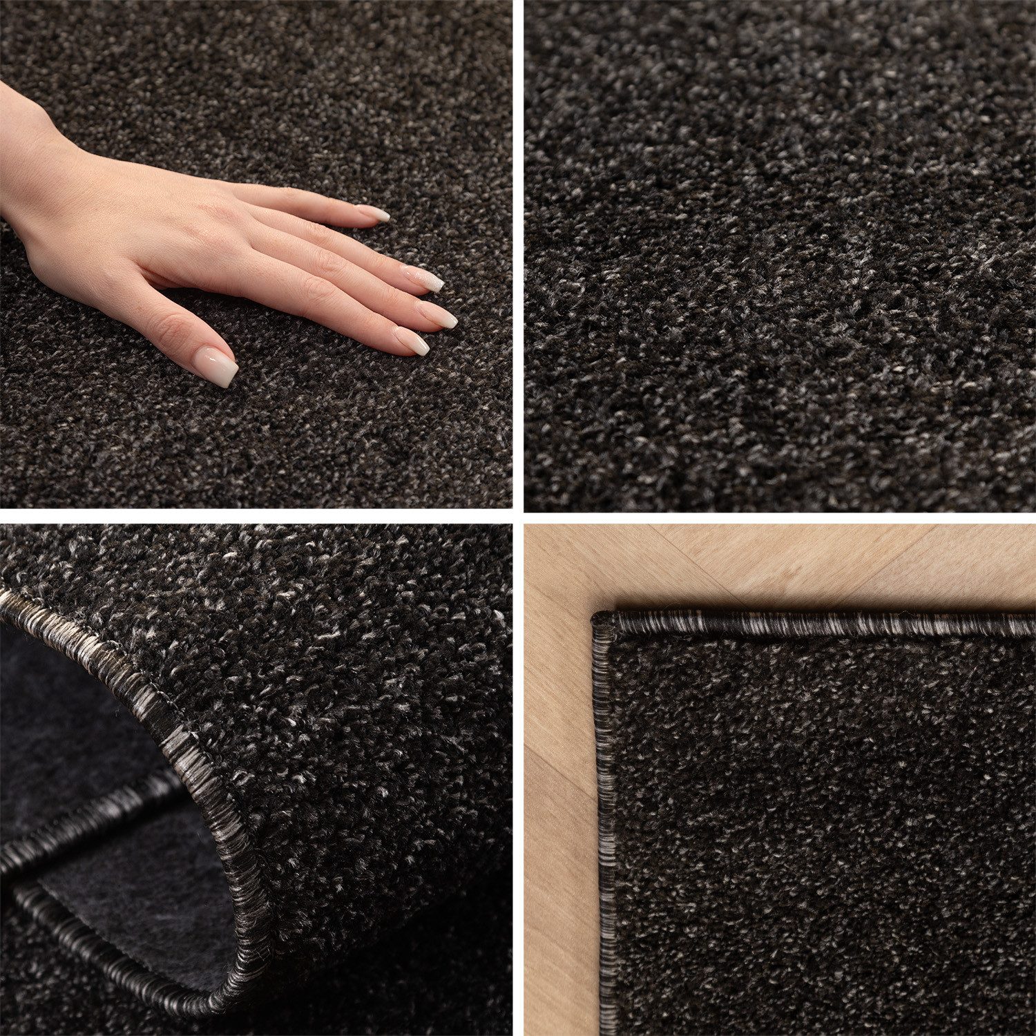 Carpettex Veloursteppich Unicolor - Einfarbig, Rund, günstig online kaufen