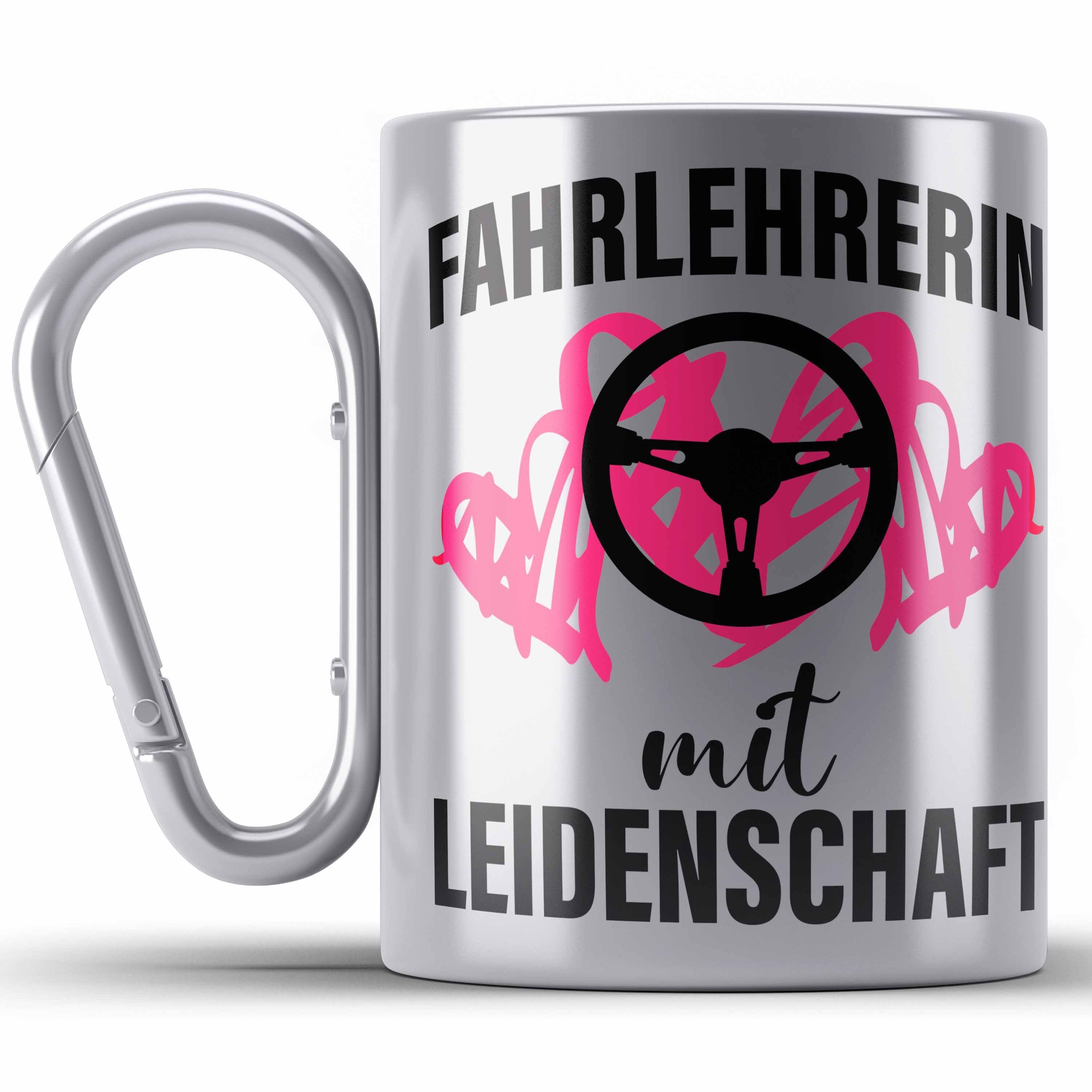 Thermotasse Fahrlehrerin Geschenk Edelstahl Tasse Geschenkidee für Fahrlehrerinnen