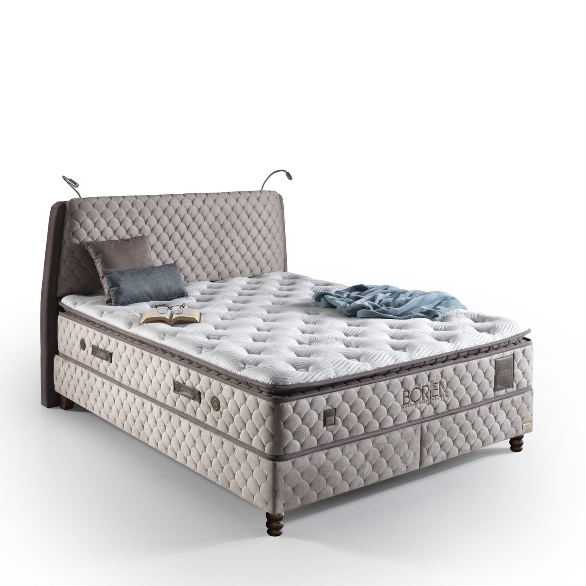 gowoll Boxbett inkl. Matratze Boxspringbett 180x200 - 90x200