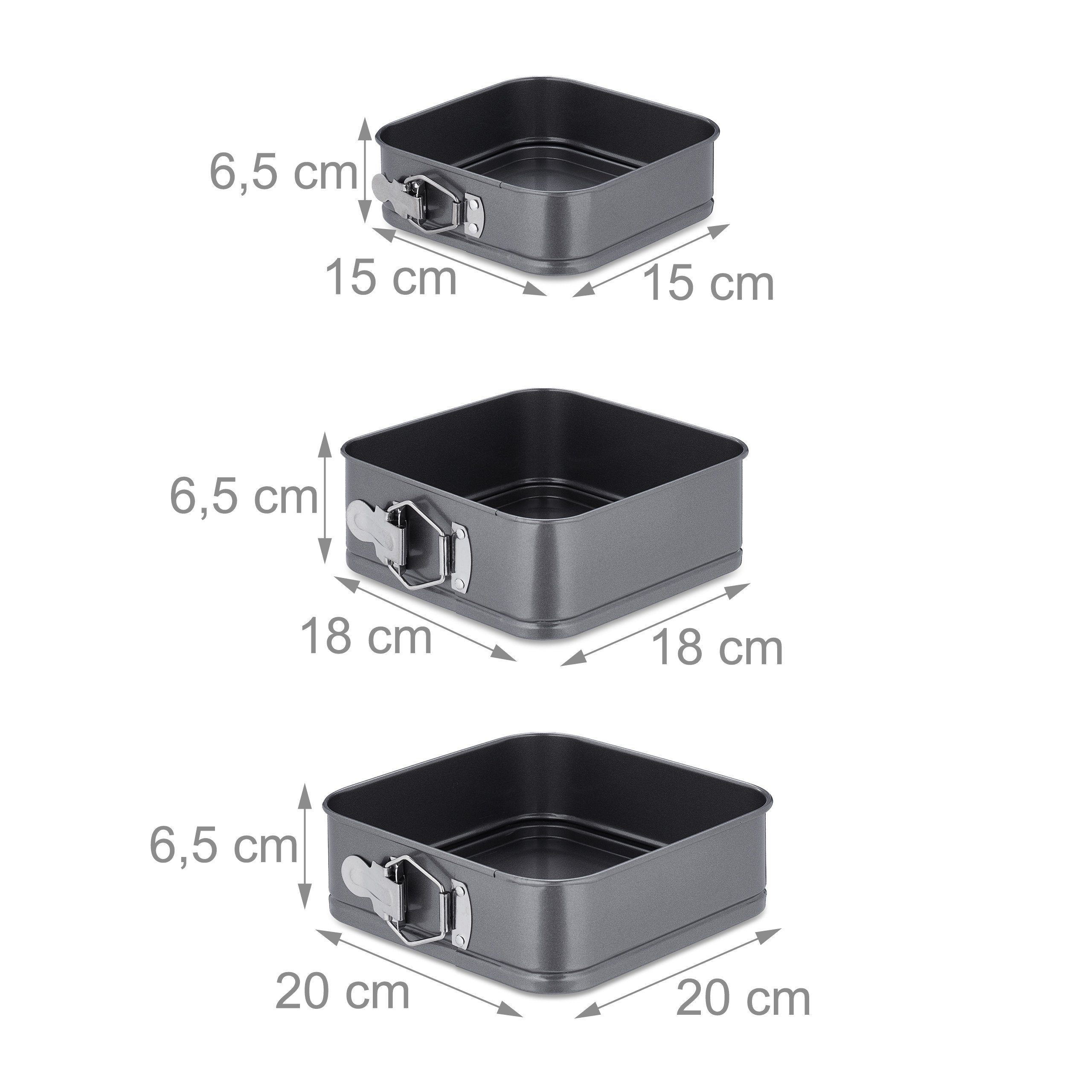 Springform Springform relaxdays 7er Set quadratisch