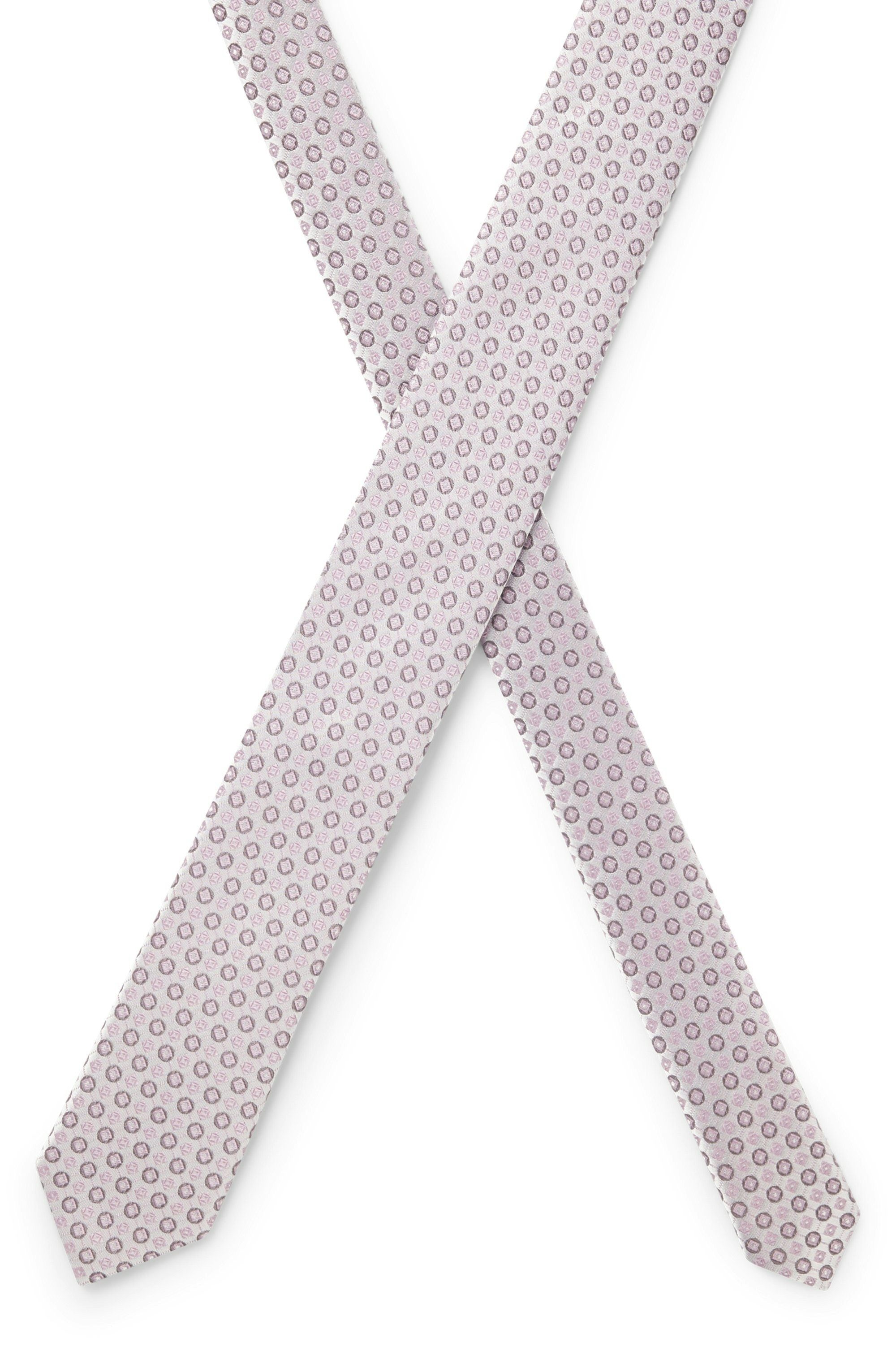 BOSS Krawatte H-Tie 6 cm aus einem Seiden-Mix mit Jacquard-Muster – Bild 3 von 5
