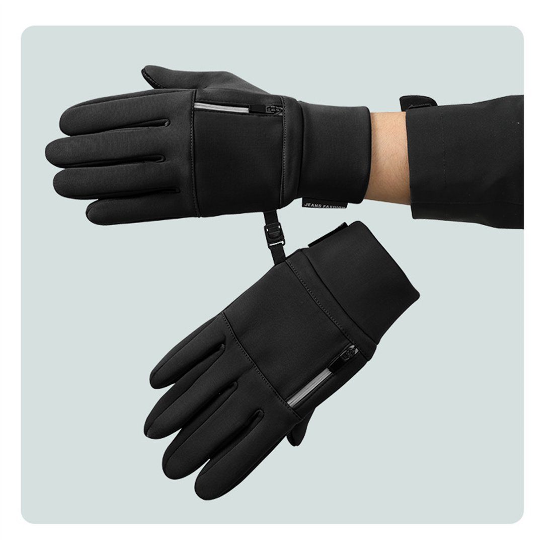 Thermo-Fahrradhandschuhe L.Ru Winterverdickte Kalte Touchscreen mit Fahrradhandschuhe und wasserdichte UG Outdoor-Handschuhe