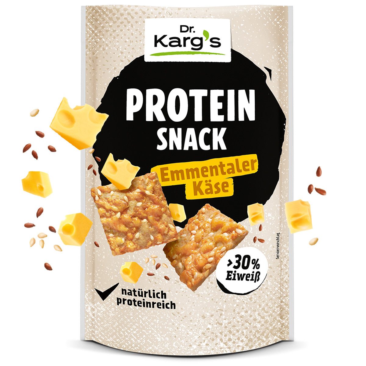 Dr. Kargs Brot, Dr. Kargs Protein Snack Emmentaler Käse knusperdünne Scheiben 85g