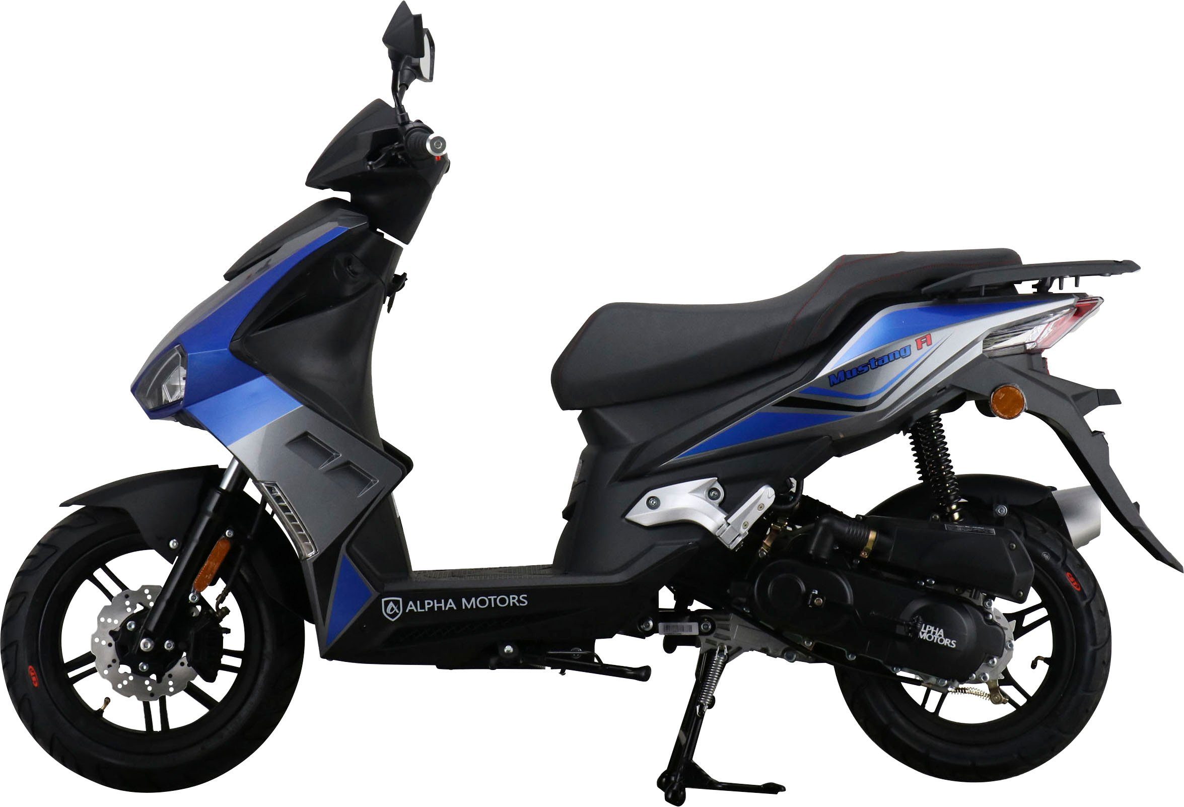 Euro 45 km/h, FI, Mustang Motors Alpha blau-grau 5 Motorroller 50 ccm,