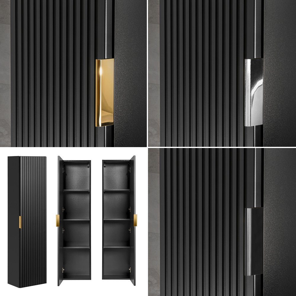 Lomadox Badmöbel-Set ADELAIDE-56-BLACK, (Spar-Set, 3-St), mit 121cm Waschti günstig online kaufen