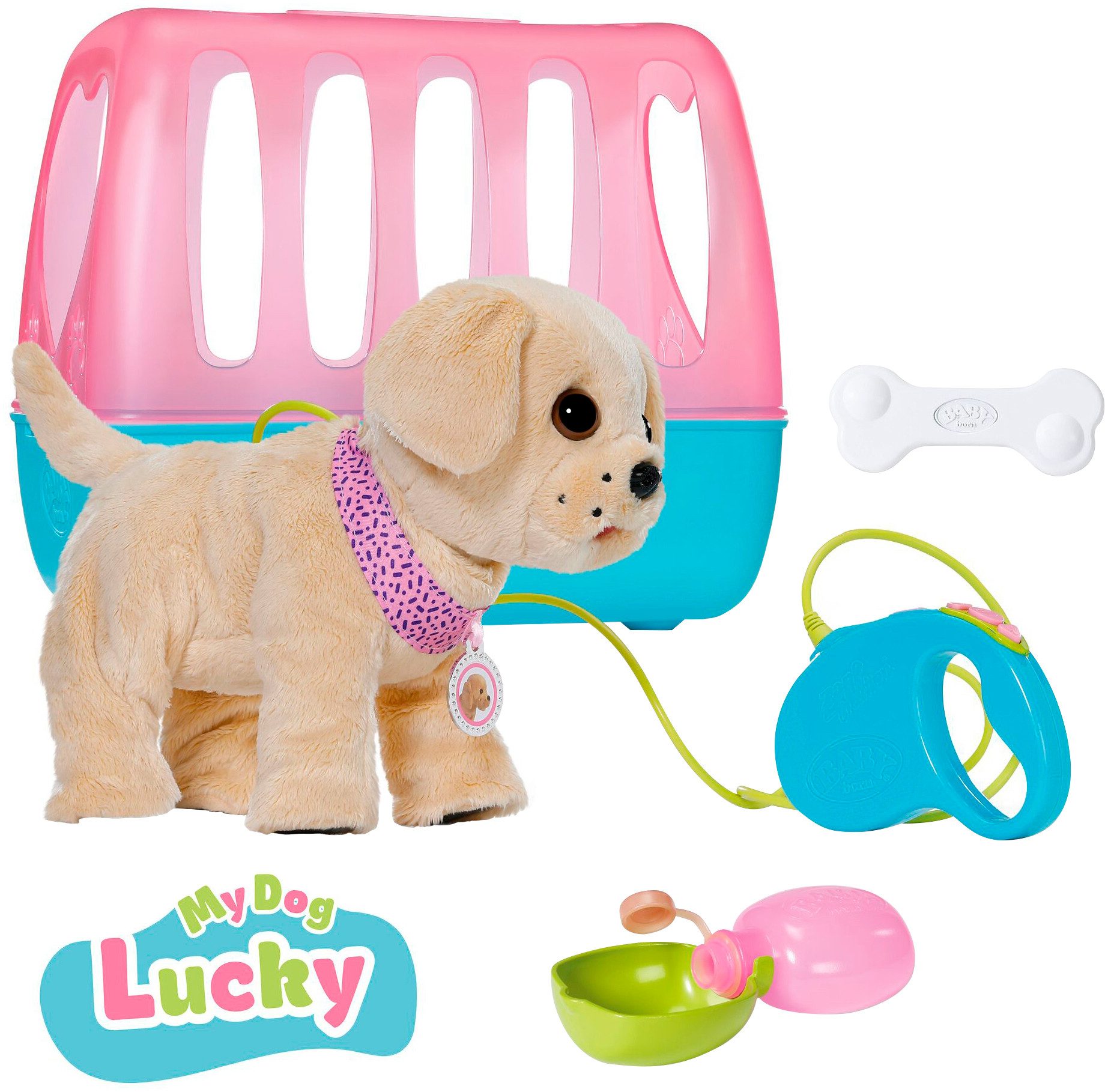 Baby Born Plüschfigur Mein Hund Lucky mit Box, mit Funktion – Bild 5 von 5