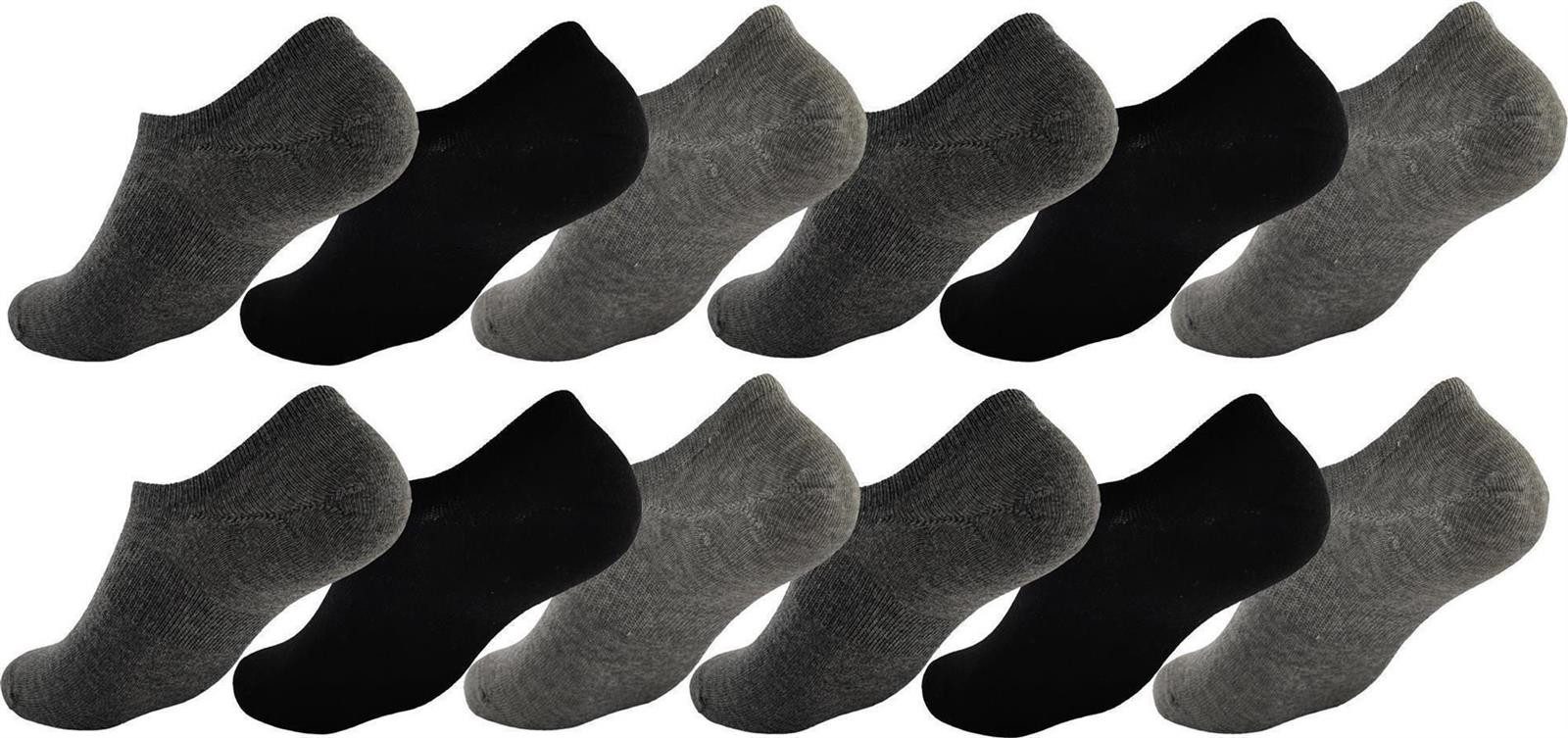 EloModa Füßlinge 12 Paar Damen Herren Füßlinge Unsichtbare Sneaker Sport Socken, 35-38 (12-Paar)