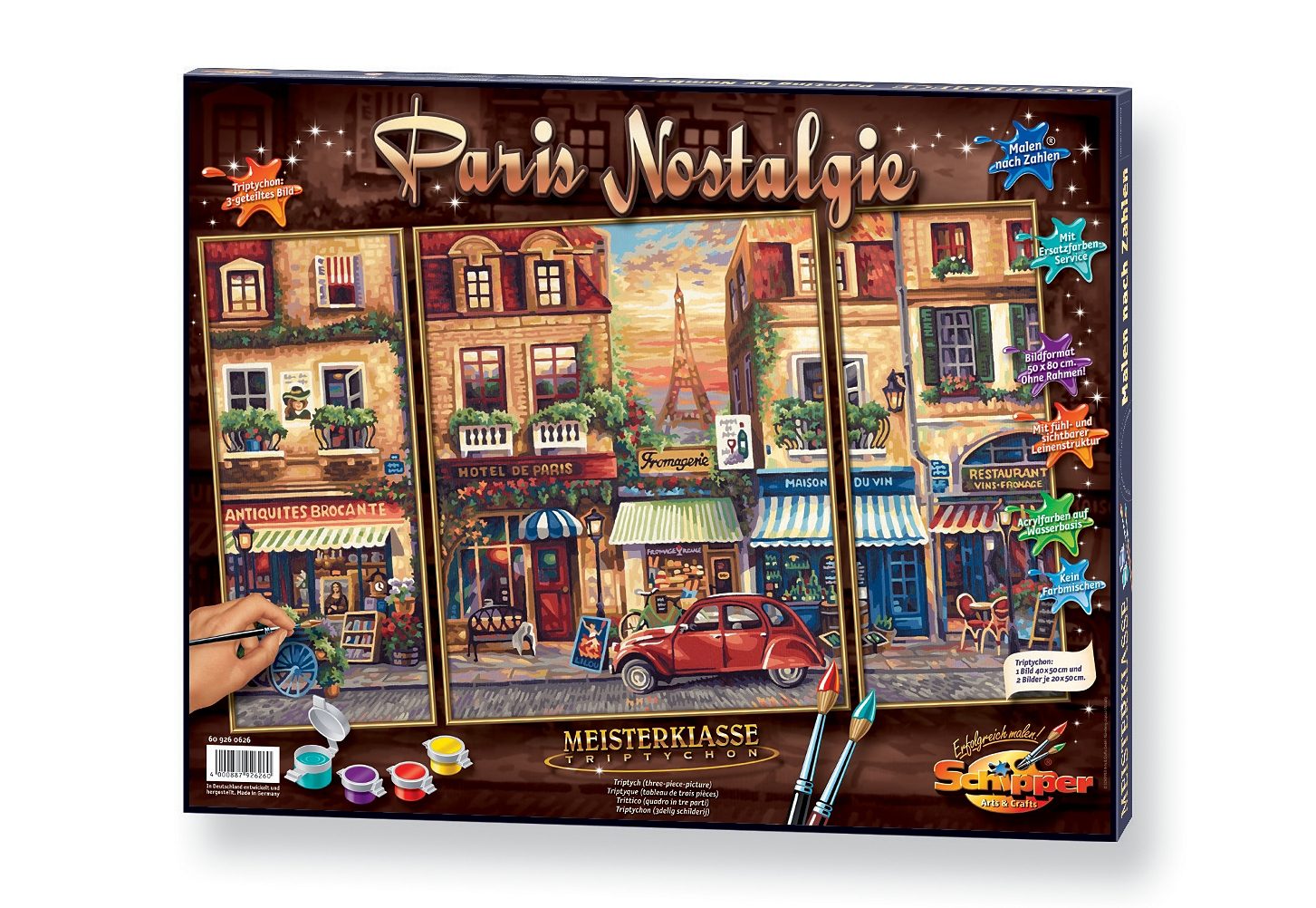 Schipper Malen nach Zahlen »Triptychon - Paris Nostalgie«, Made in