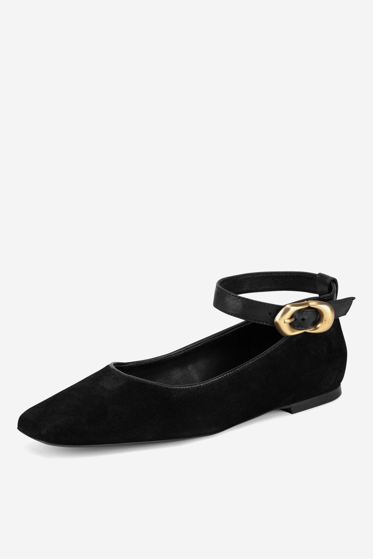 GINO ROSSI Gino Rossi ALISE‑2 – Damen-Ballerinas aus Leder in Schwarz Ballerina Schnalle, leicht, flexibel