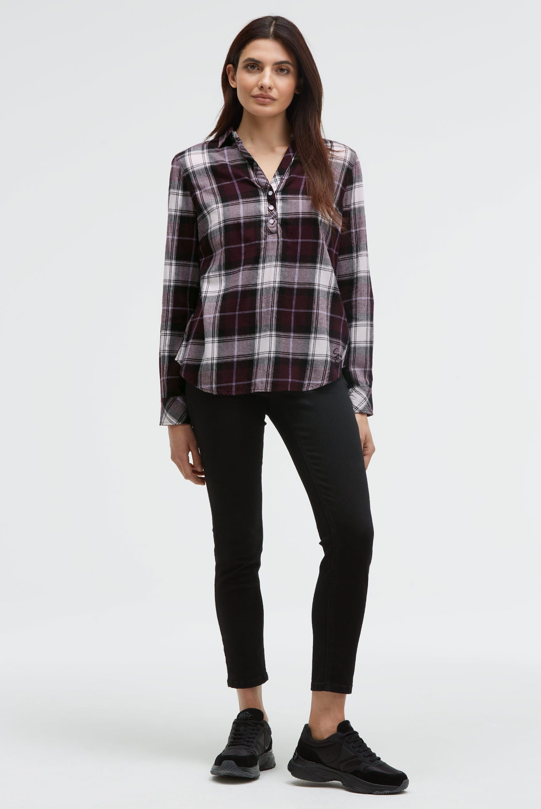 SOCCX Langarmbluse aus Baumwolle