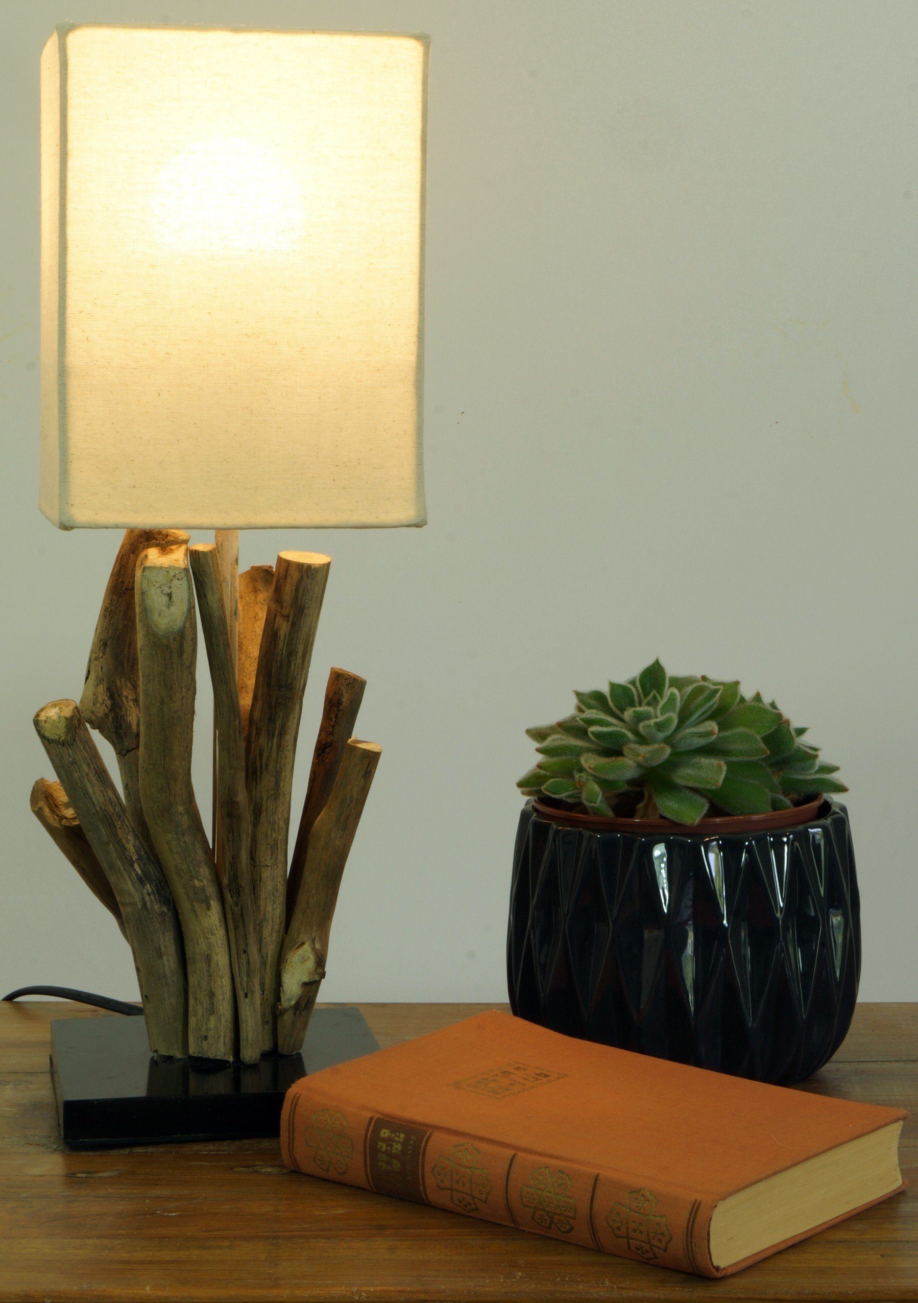 Guru-Shop Tischleuchte Tischleuchte Tischlampe Vigo, Treibholz,.., Leuchtmi günstig online kaufen