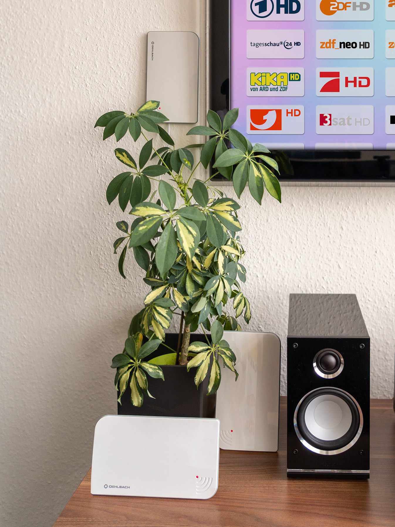 OEHLBACH Scope Vision 5G - Zimmerantenne mit 5G Filter Innenantenne (DVB-T2), Perfekter Empfang, Flexibel