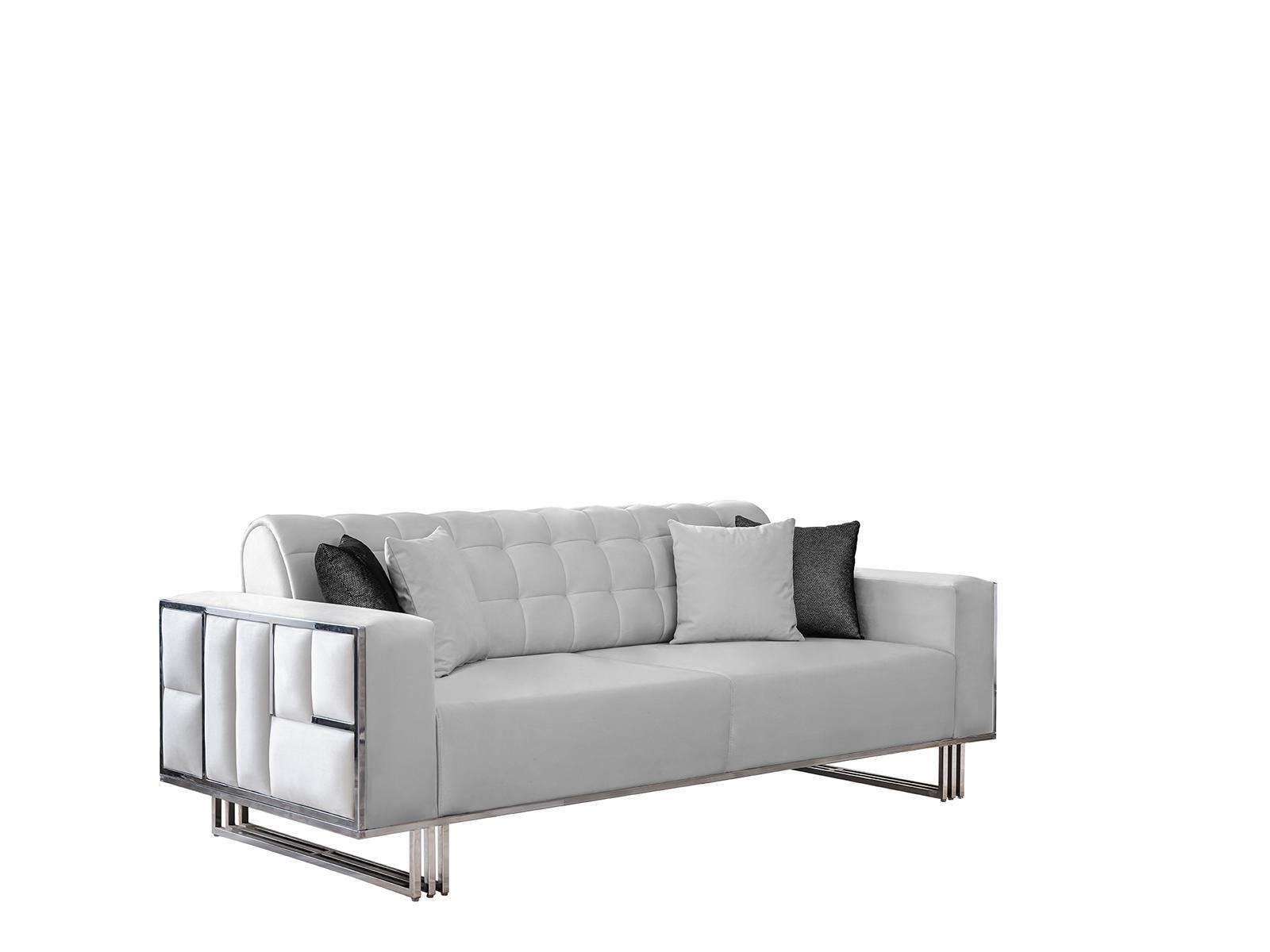 Wohnzimmer Chesterfield-Sofa, Couch Möbel Sofagarnitur JVmoebel 3tlg Luxus Sitzgarnitur Sofa