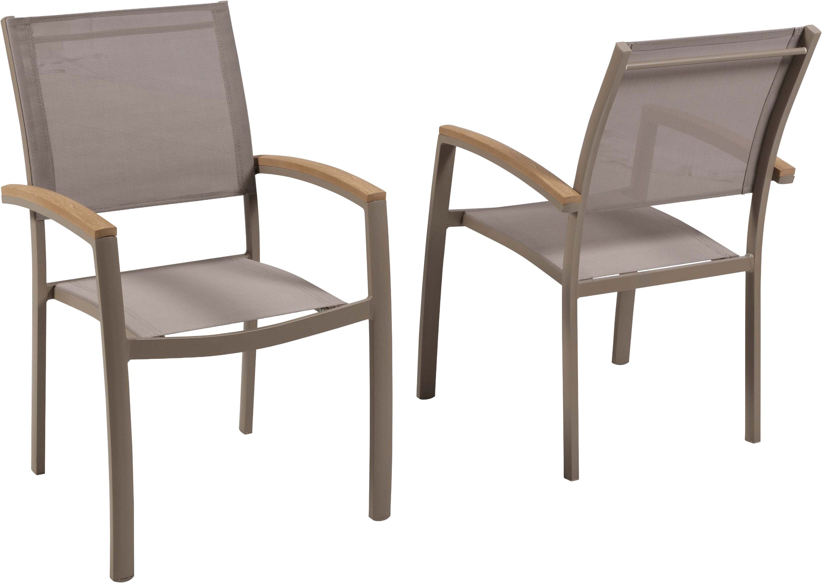 MERXX Gartensessel Piemont (Set, 2-St), Armlehnen und Applikationen aus Kunststoff