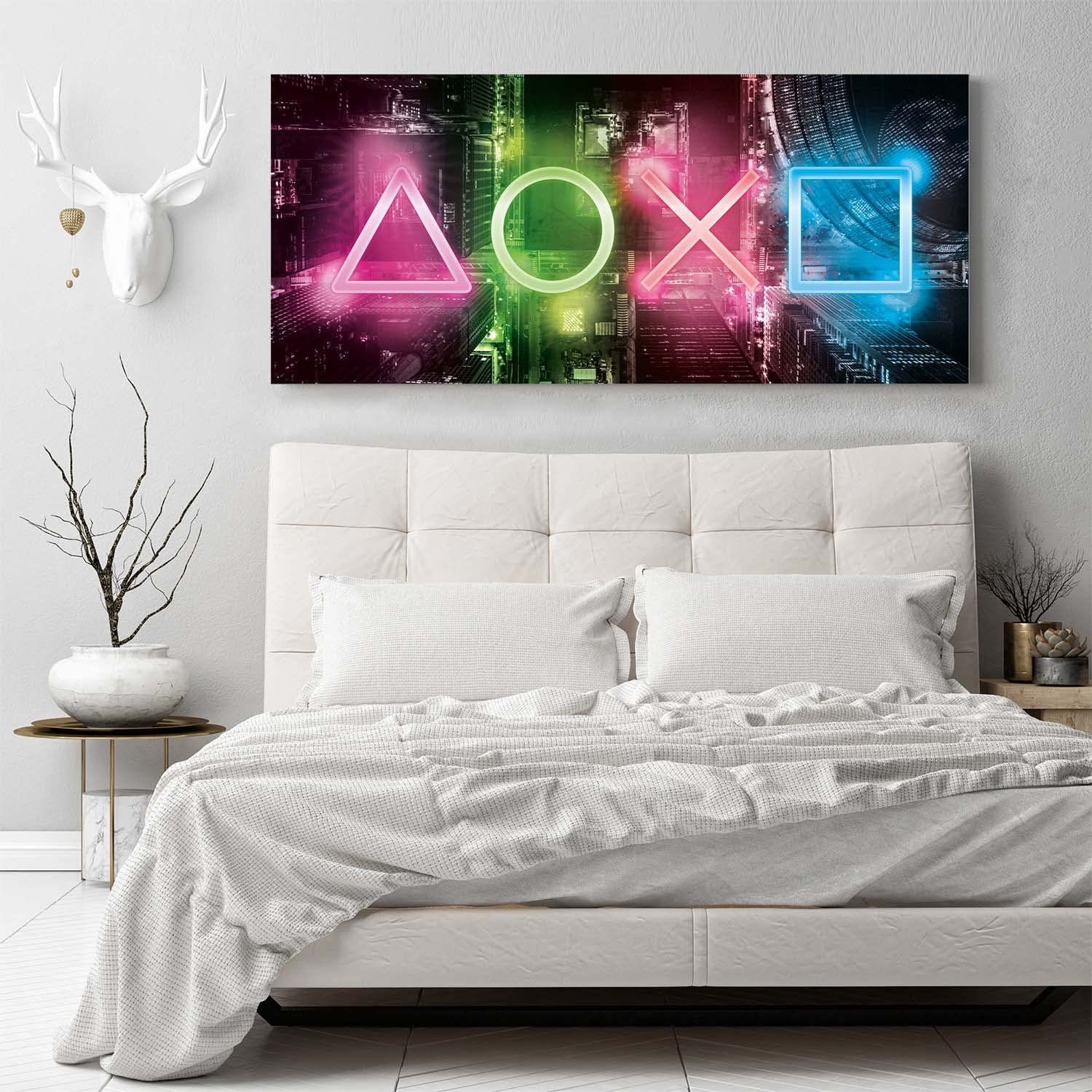 Goods+Gadgets Poster GOODS+GADGETS Buntes Gamer Poster – Spielkonsole Wandbild 100x45 cm, Geometrische Formen (Wandbild Kunstdruck 100 x 45 cm), Wand-Dekoration – Bild 5 von 5